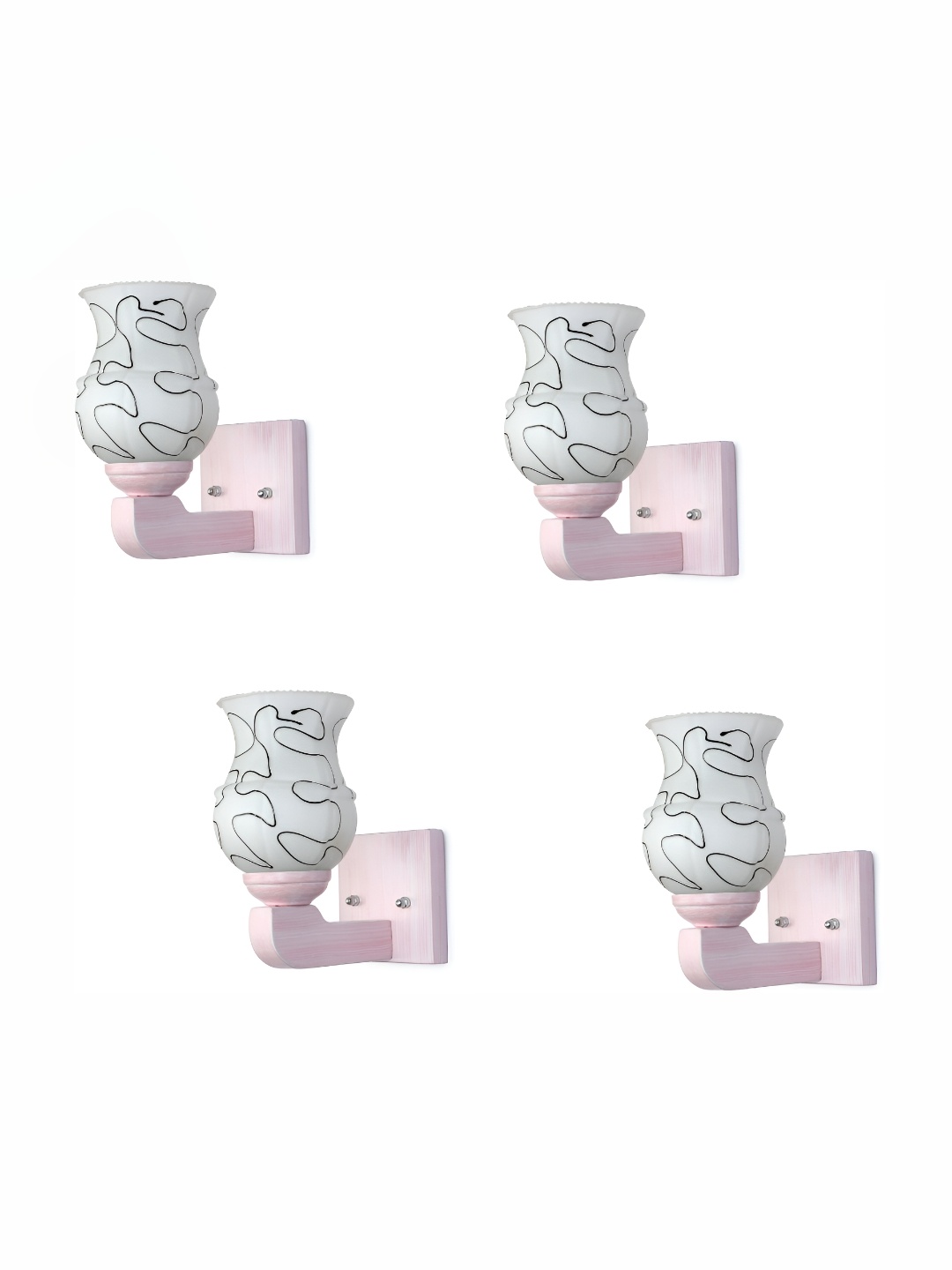 

Afast White 4 Pcs Glass Wall Lamps