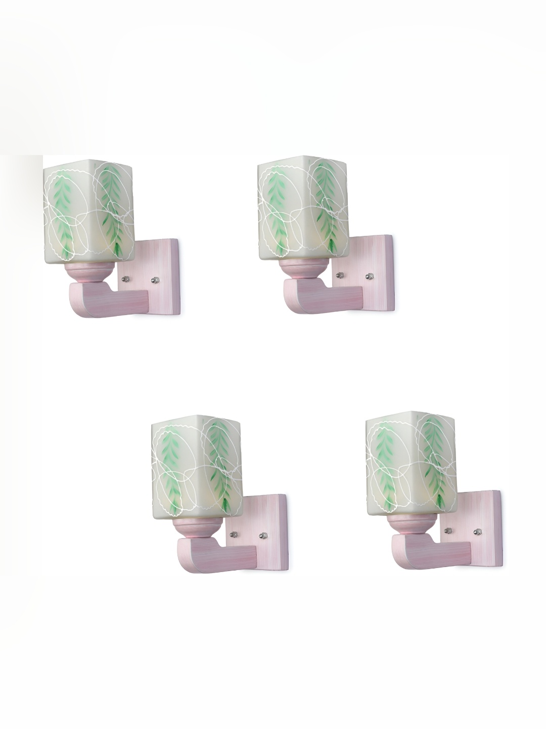 

Afast Green 4 Pcs Glass Textured Wall Lamps