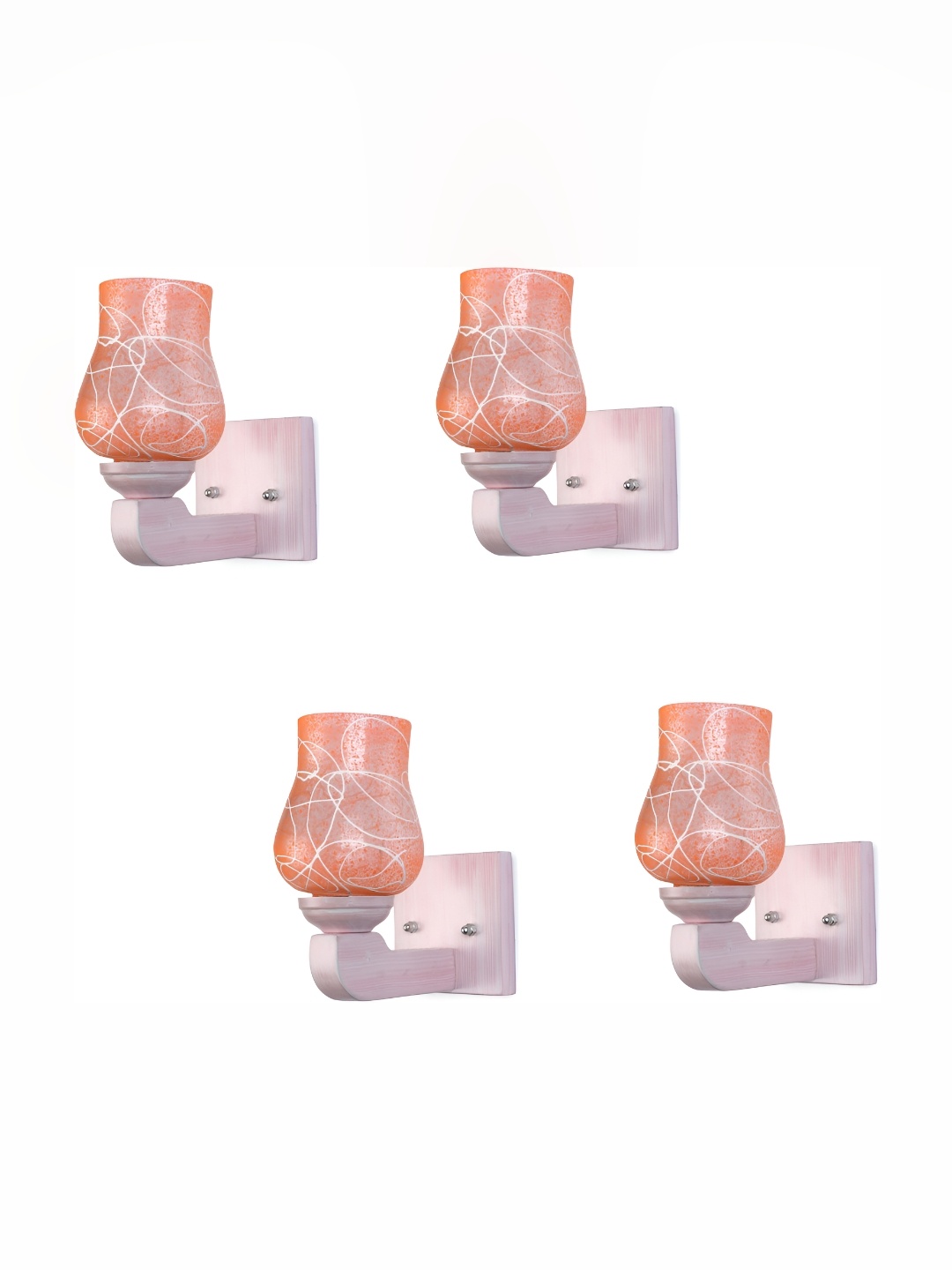 

Afast Orange 4 Pcs Textured Wall Lamps