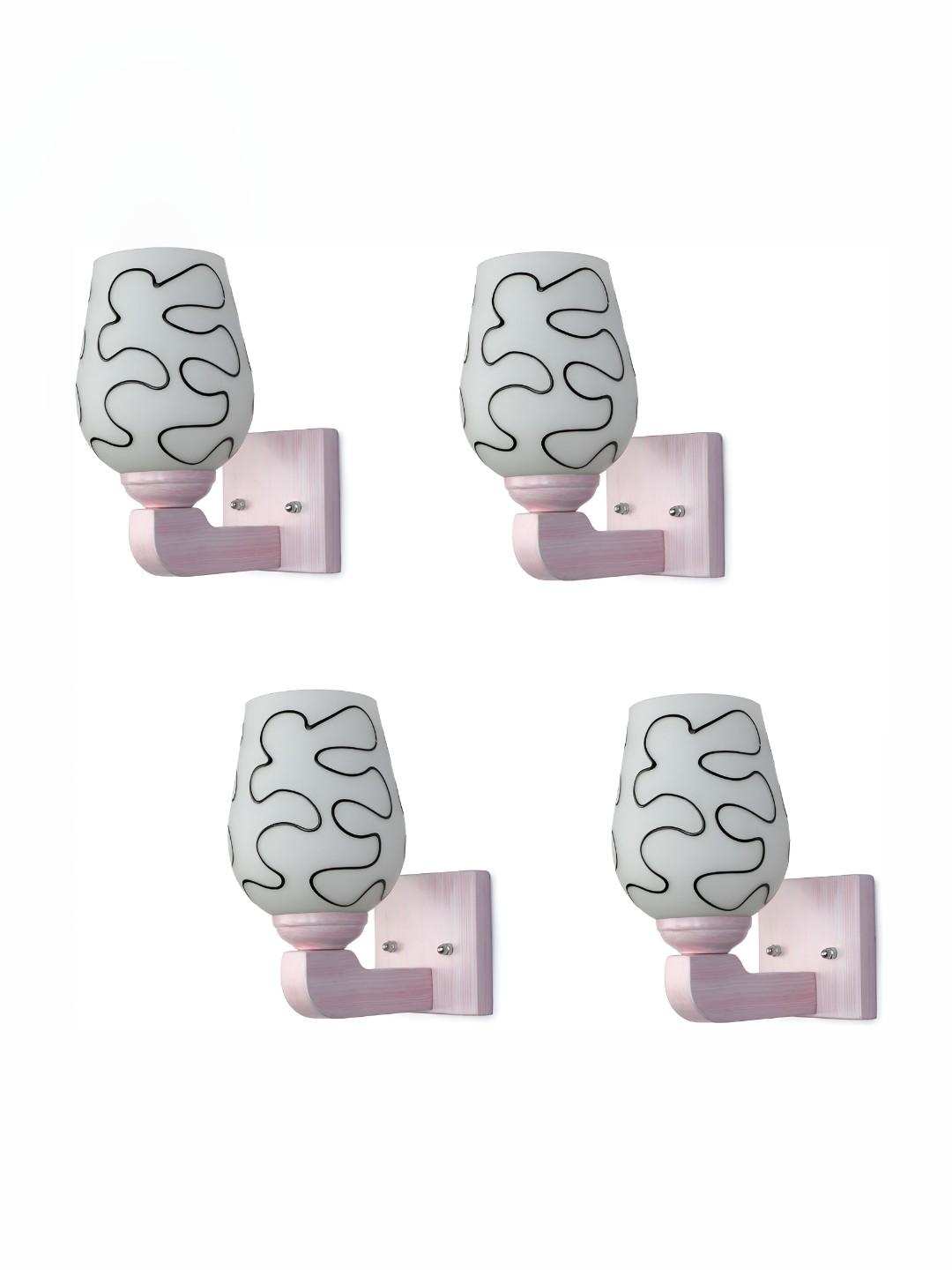 

Afast White 4 Pcs Glass Wall Lamps