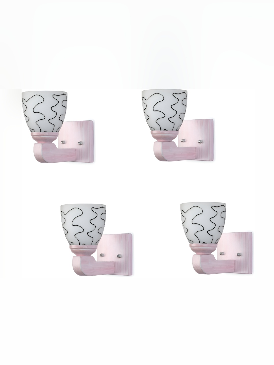 

Afast White 4 Pieces Bell Shaped Glass Wall Lamps