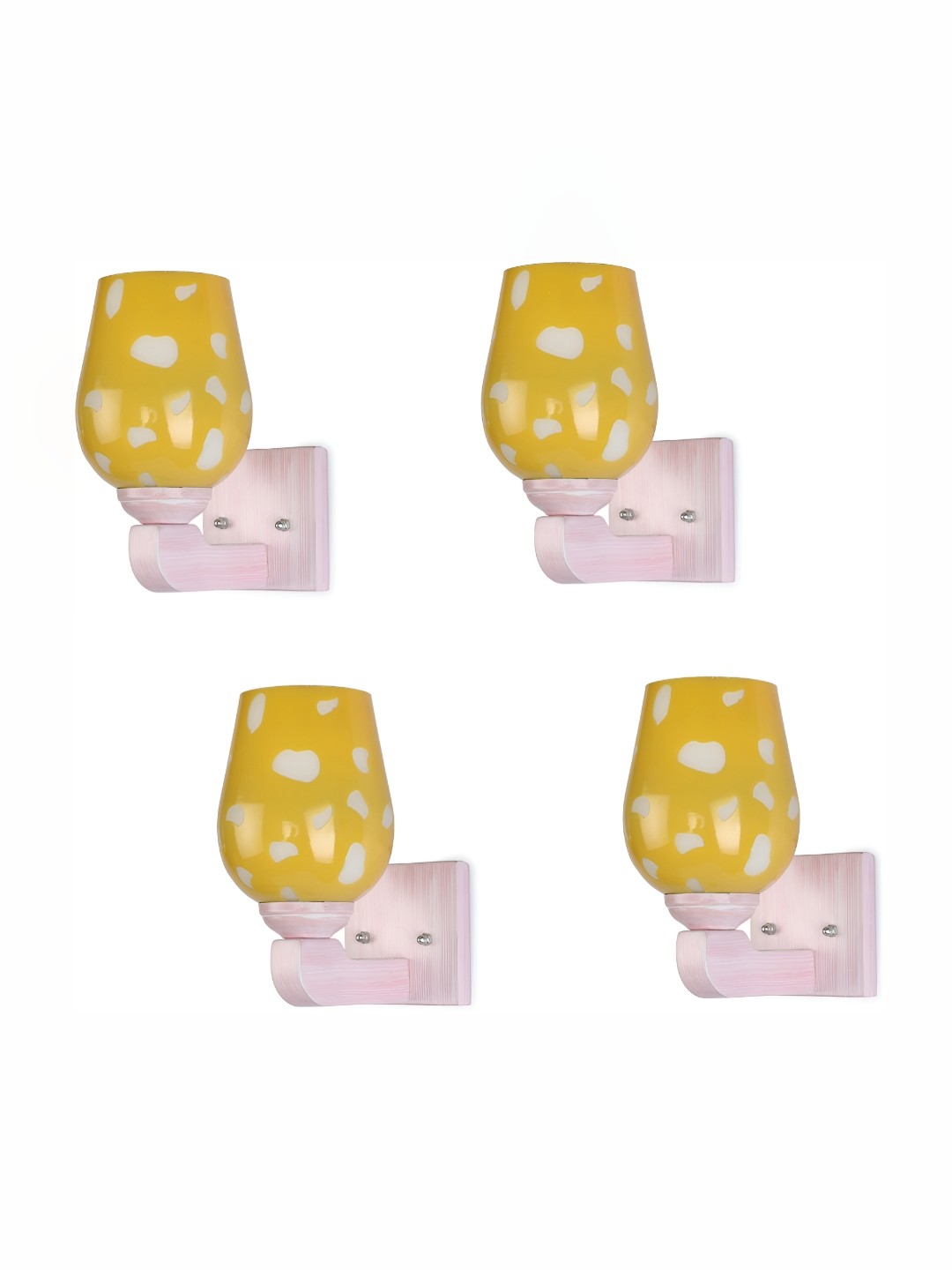 

Afast Yellow & White 4 Pieces Frustum Shaped Glass Wall Lamps