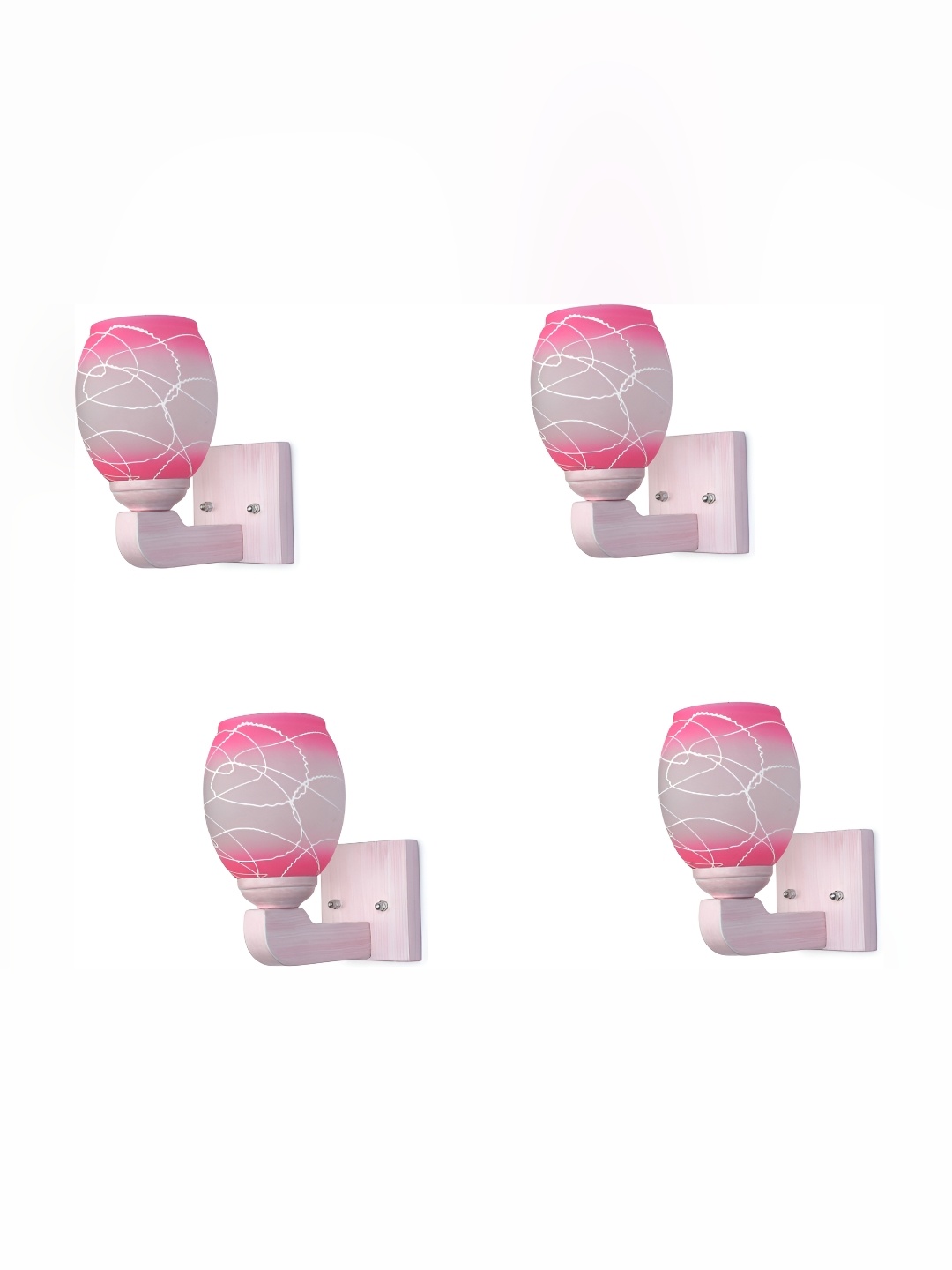 

Afast Grey & Pink 4 Pieces Cylindrical Shaped Glass Wall Lamps