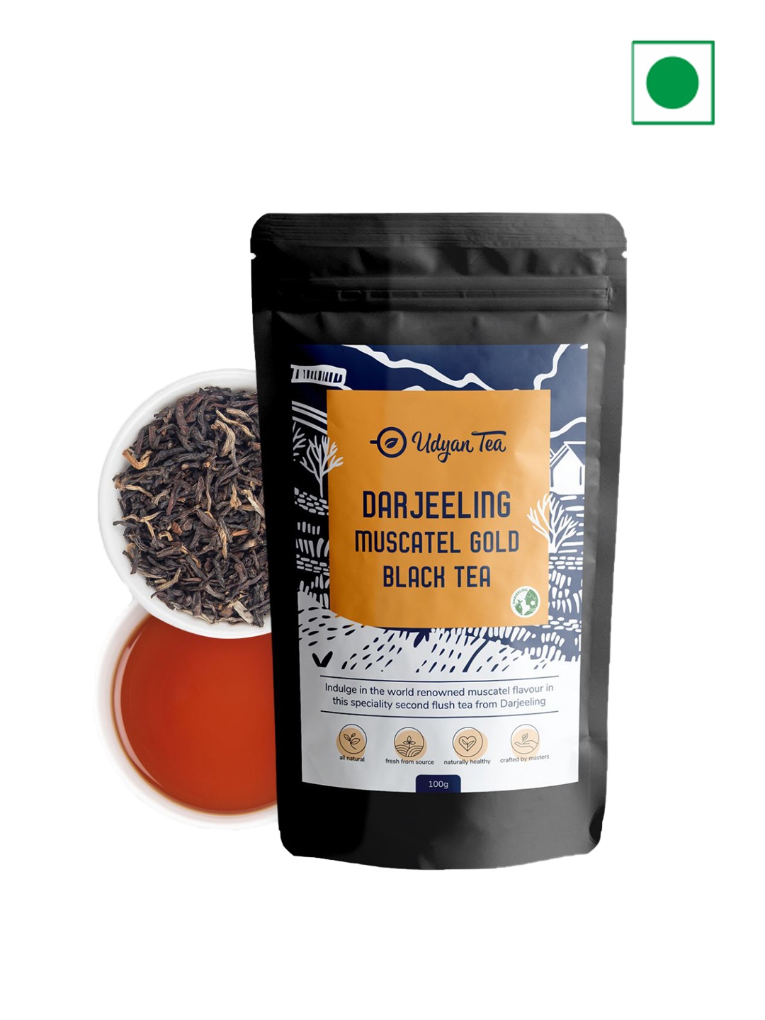 

Udyan Tea Darjeeling Muscatel Black Tea 100 Gm