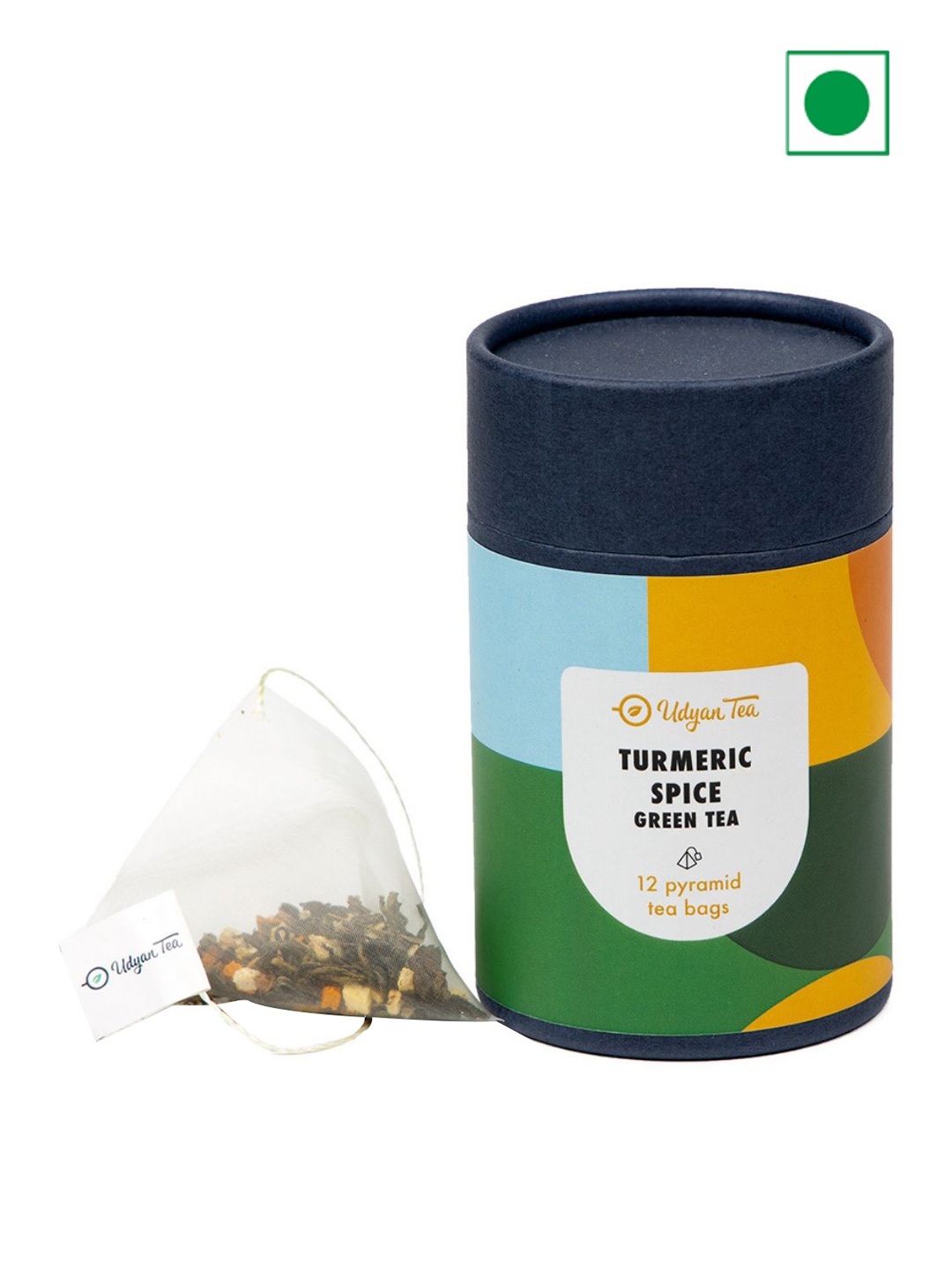 

Udyan Tea Turmeric Spice Green Tea -12 Pyramid Bags, Yellow
