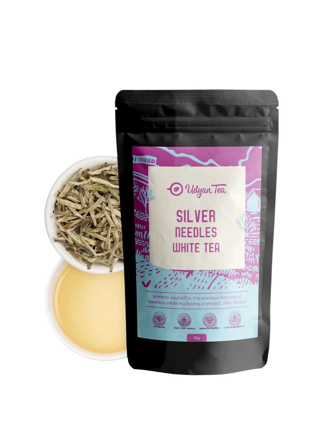 

Udyan Tea Silver Needles White Tea - 50 gms, Green