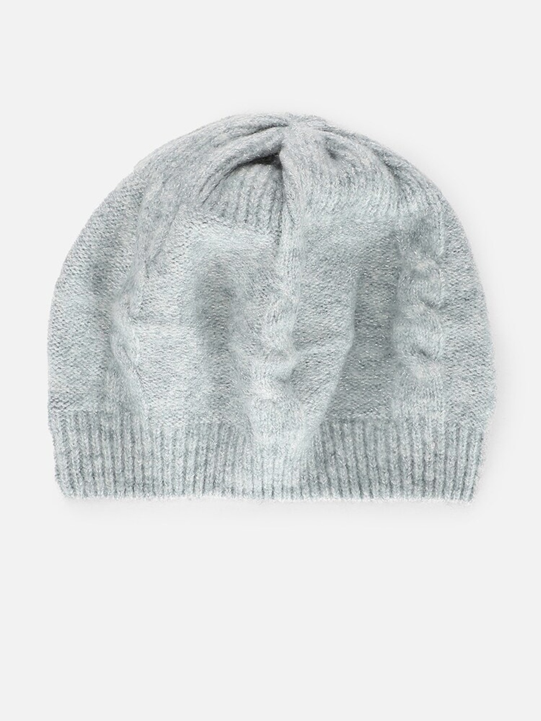 

FOREVER 21 Women Acrylic Beanie Cap, Grey