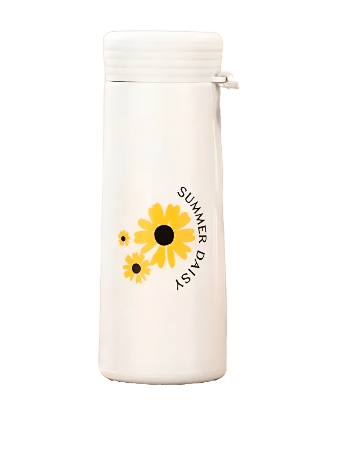 

WELOUR White Glass Printed Water Bottle 400 ml