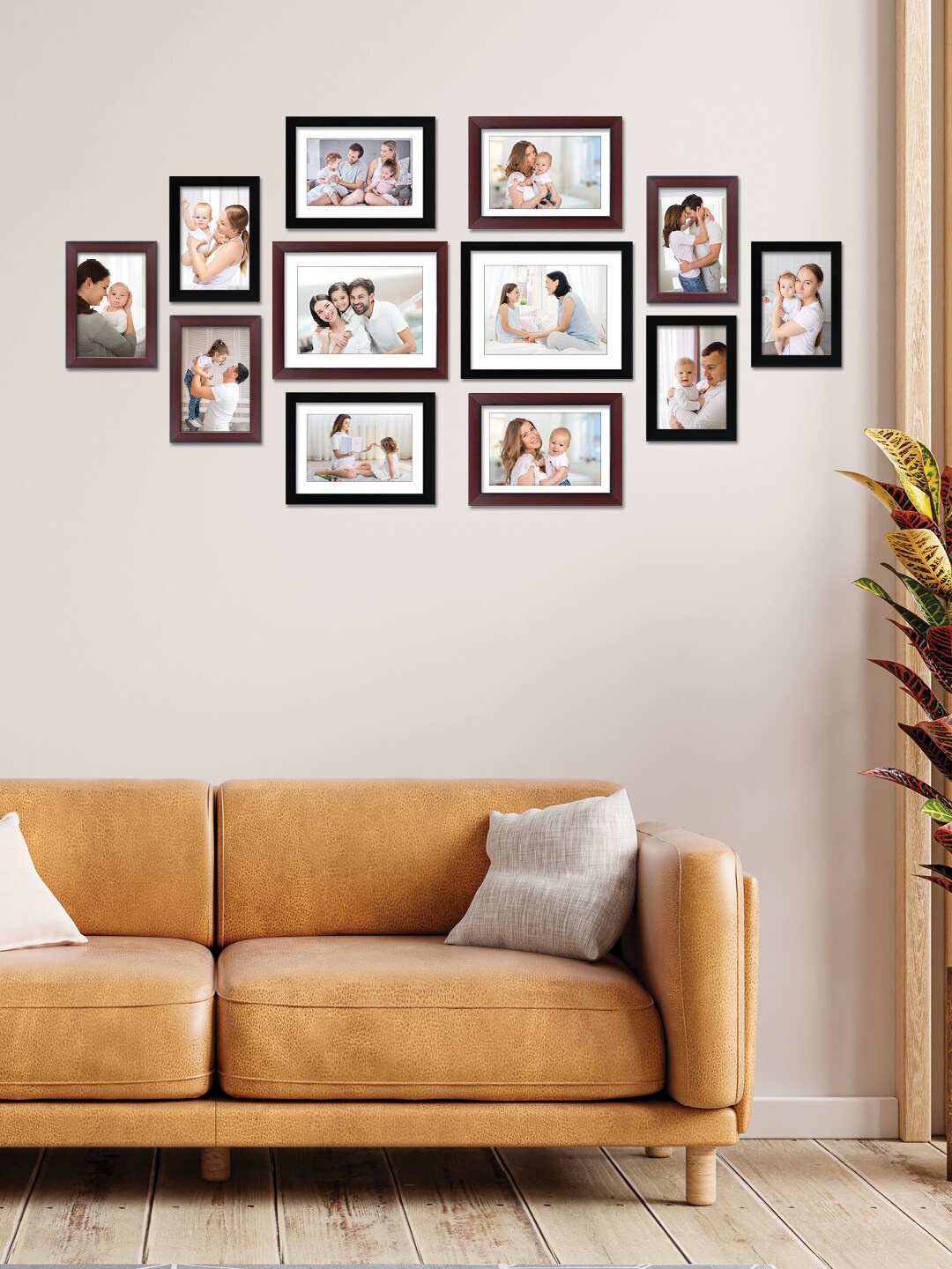 

RANDOM 12 Pieces Black Wood Photo Frames