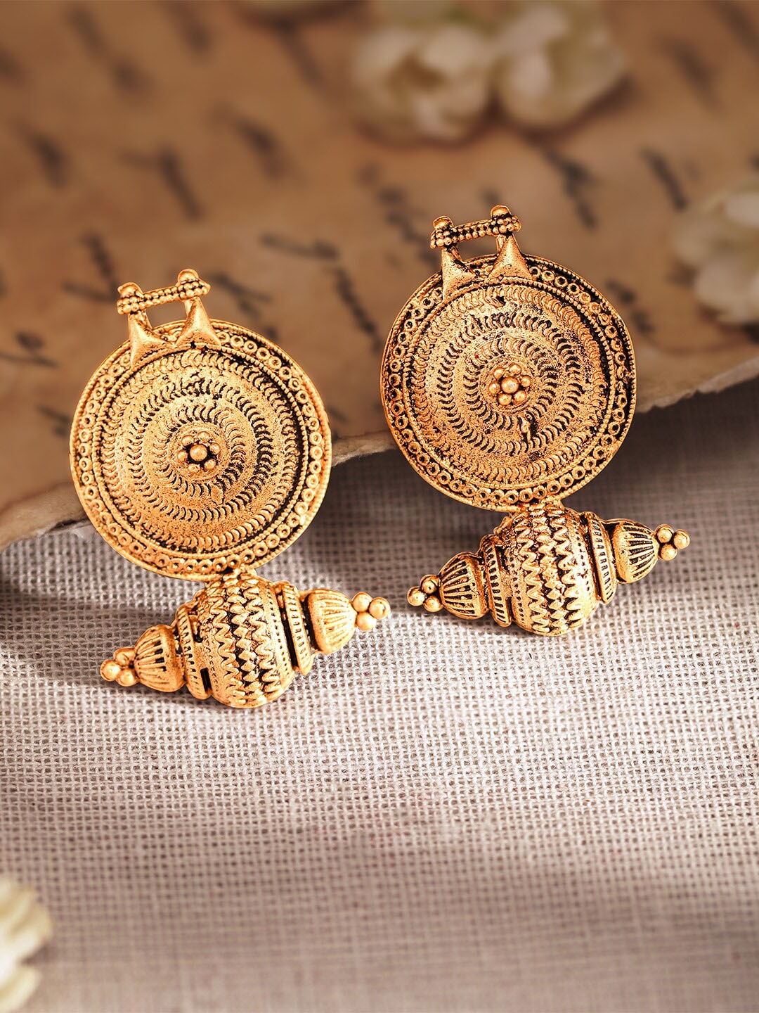 

Rubans Gold Plated Drop Earrings