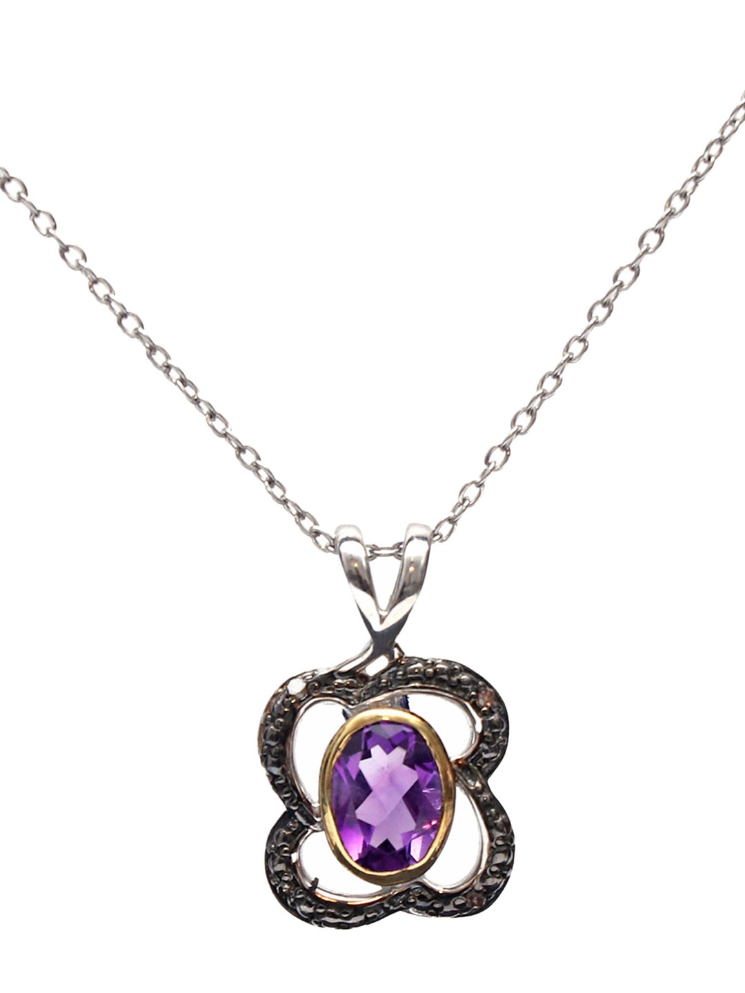 

HIFLYER JEWELS 92.5 Sterling Silver Amethyst Pendant