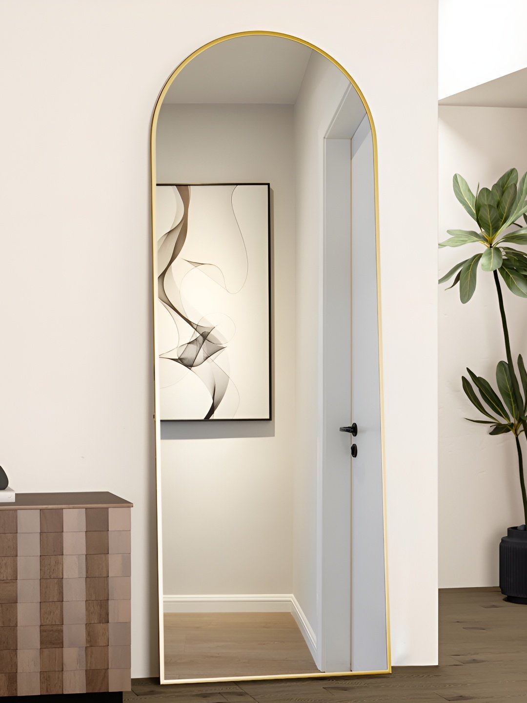 

Sam Home collection Beige Metal Wall Mirrors