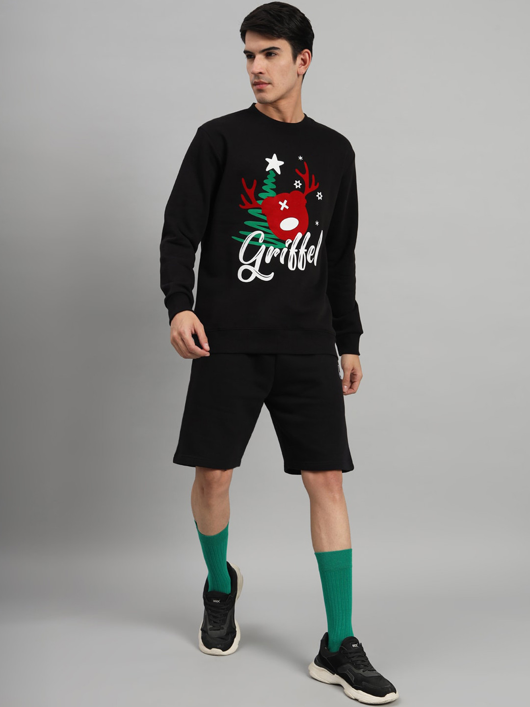

GRIFFEL Graphic Printed Tracksuits, Black