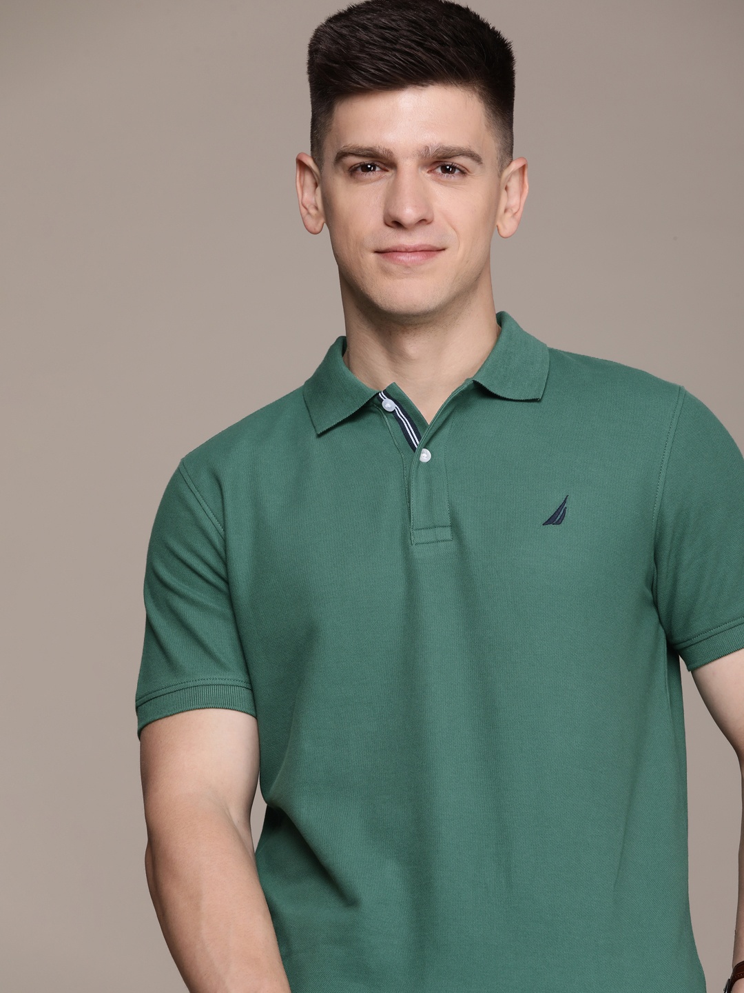

Nautica Polo Collar Pure Cotton T-shirt, Green