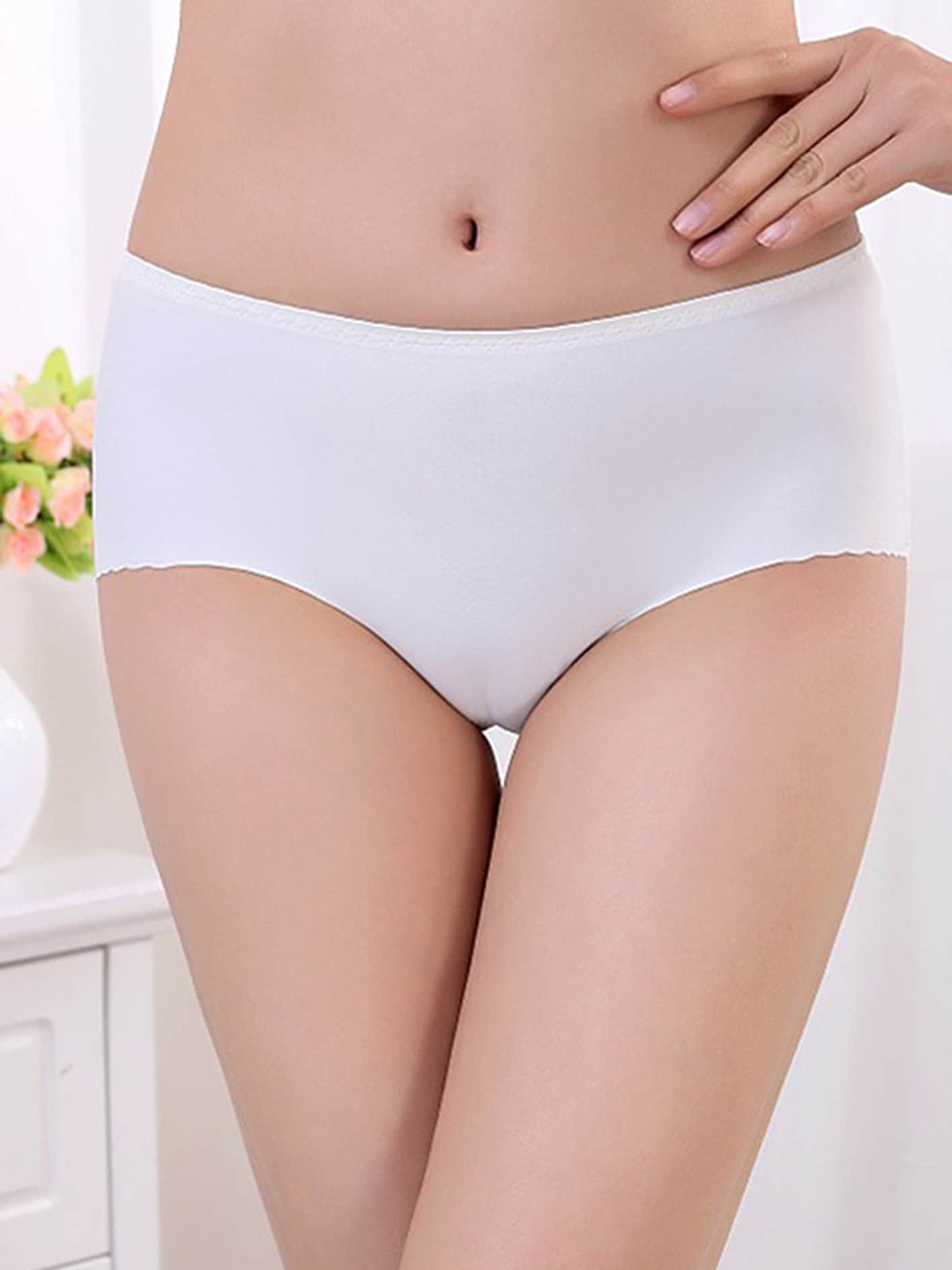 

LULU & SKY Mid Rise Hipster Briefs, White