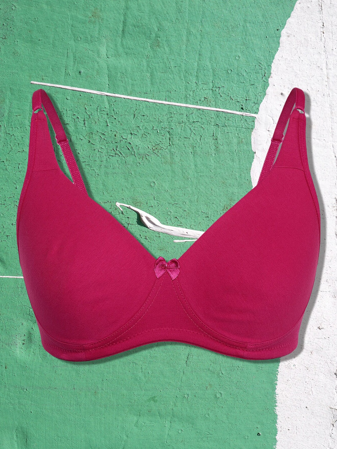 

LULU & SKY Medium Coverage Non Padded Everyday Bra With All Day Comfort, Fuchsia