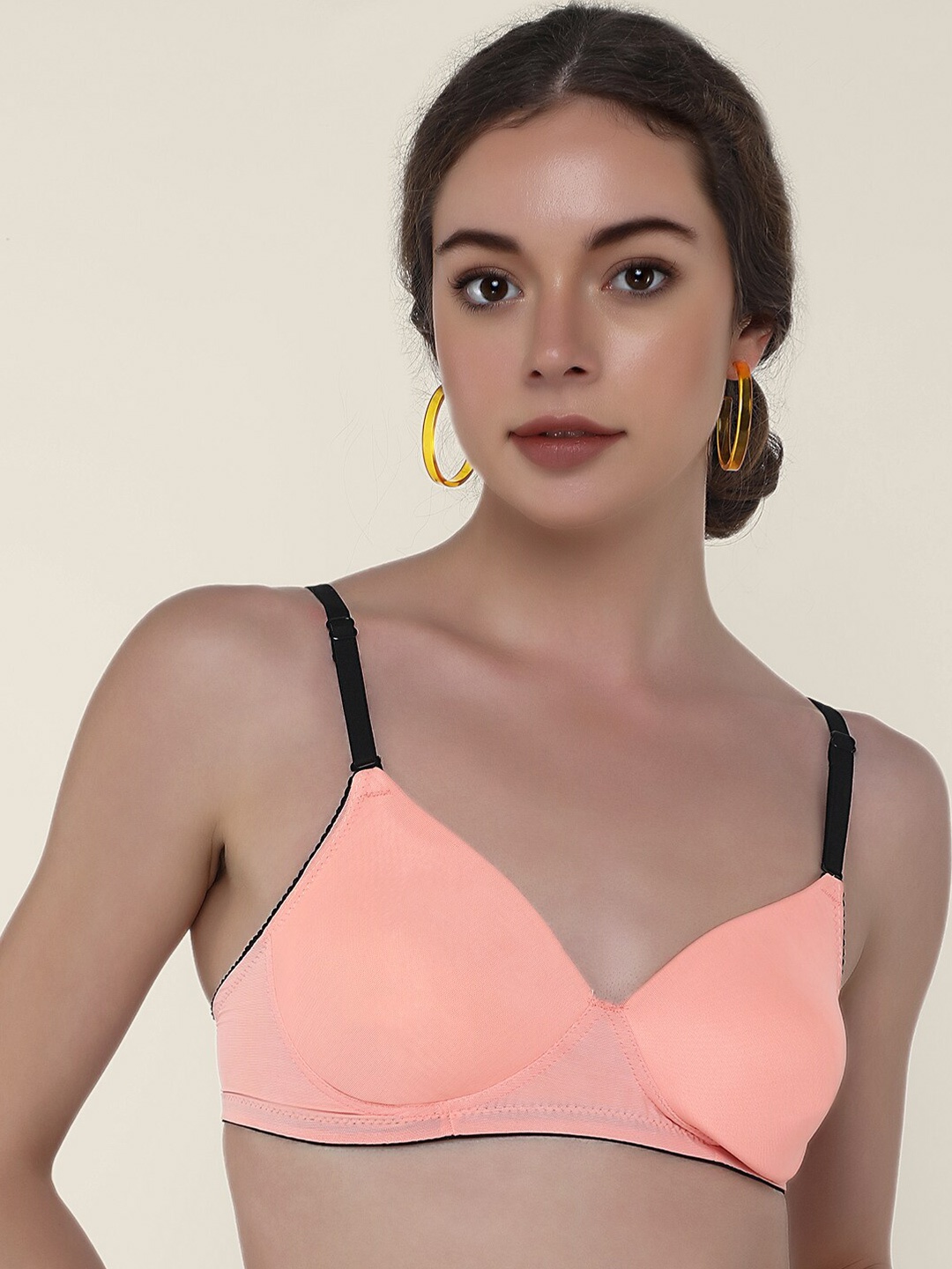 

LULU & SKY Medium Coverage Lightly Padded Everyday Bra With All Day Comfort, Peach