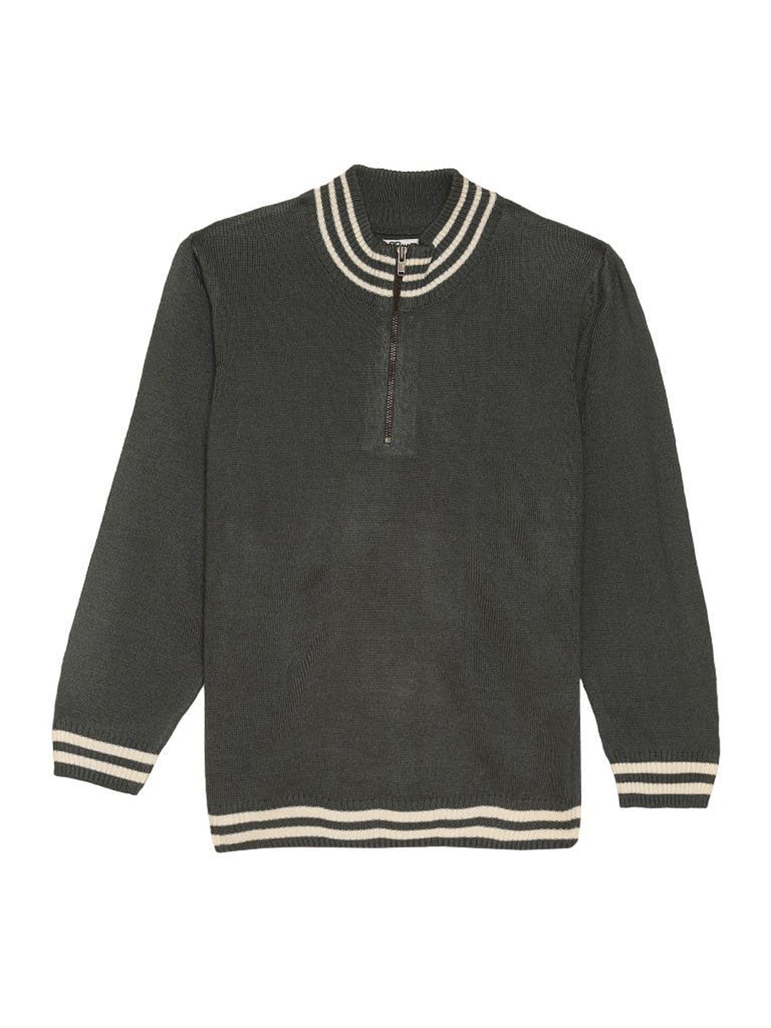 

2Bme Boys Mock Collar Acrylic Sweater, Grey