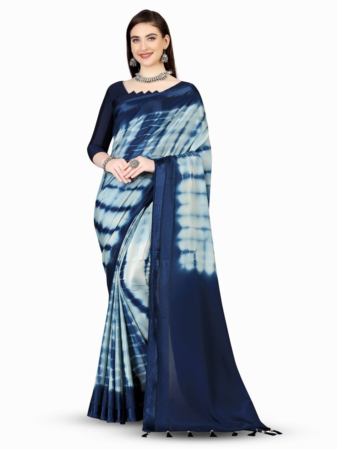 

ZEEPKART Woven Design Saree, Blue