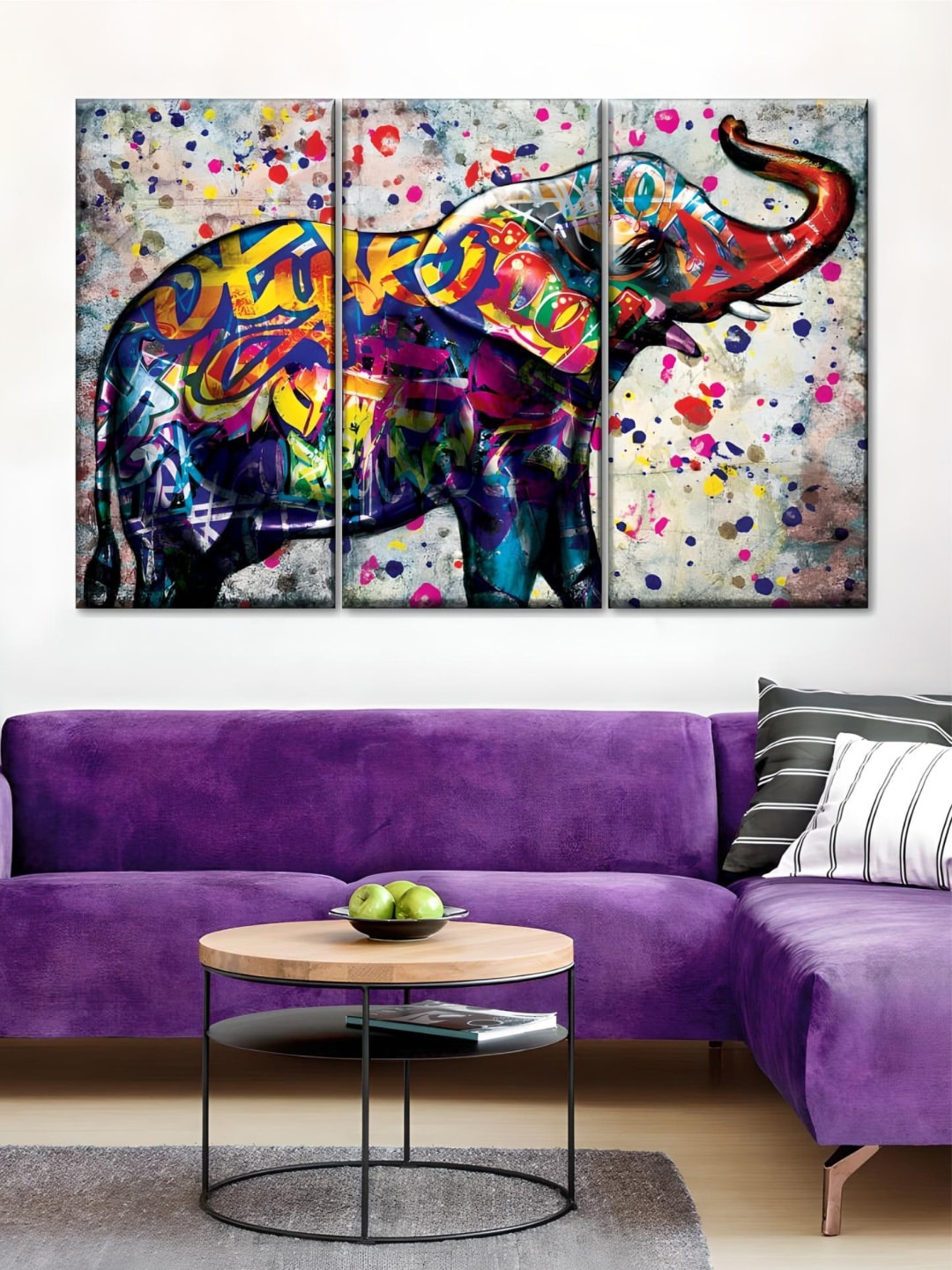 

The Art House Blue 3 Pieces Abstract Paintings Wall Art