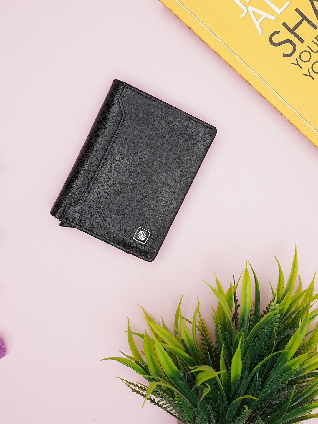

Carlton London Men RFID Leather Card Holder, Black