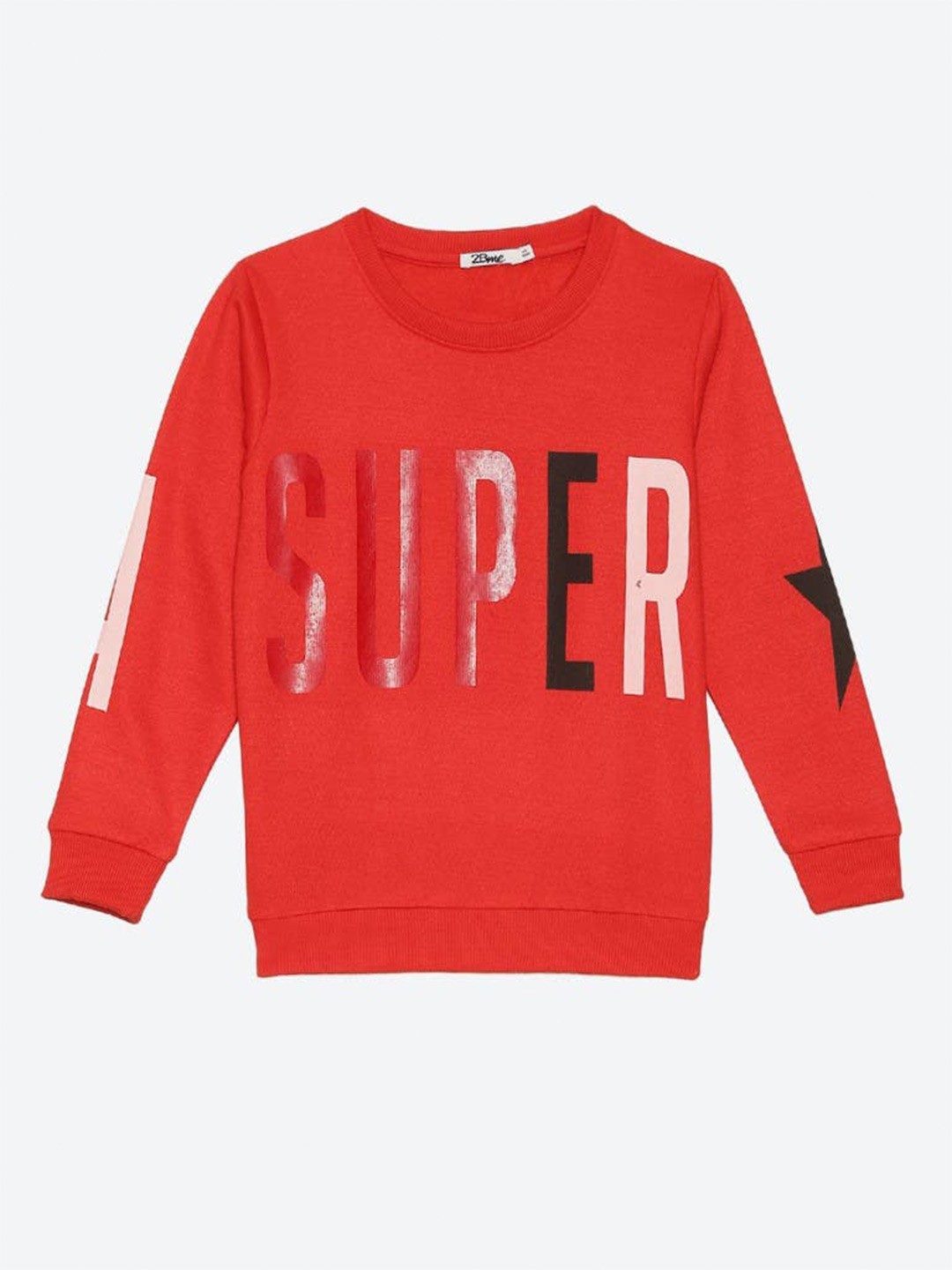 

2Bme Boys Printed Pullover Sweatshirt, Red