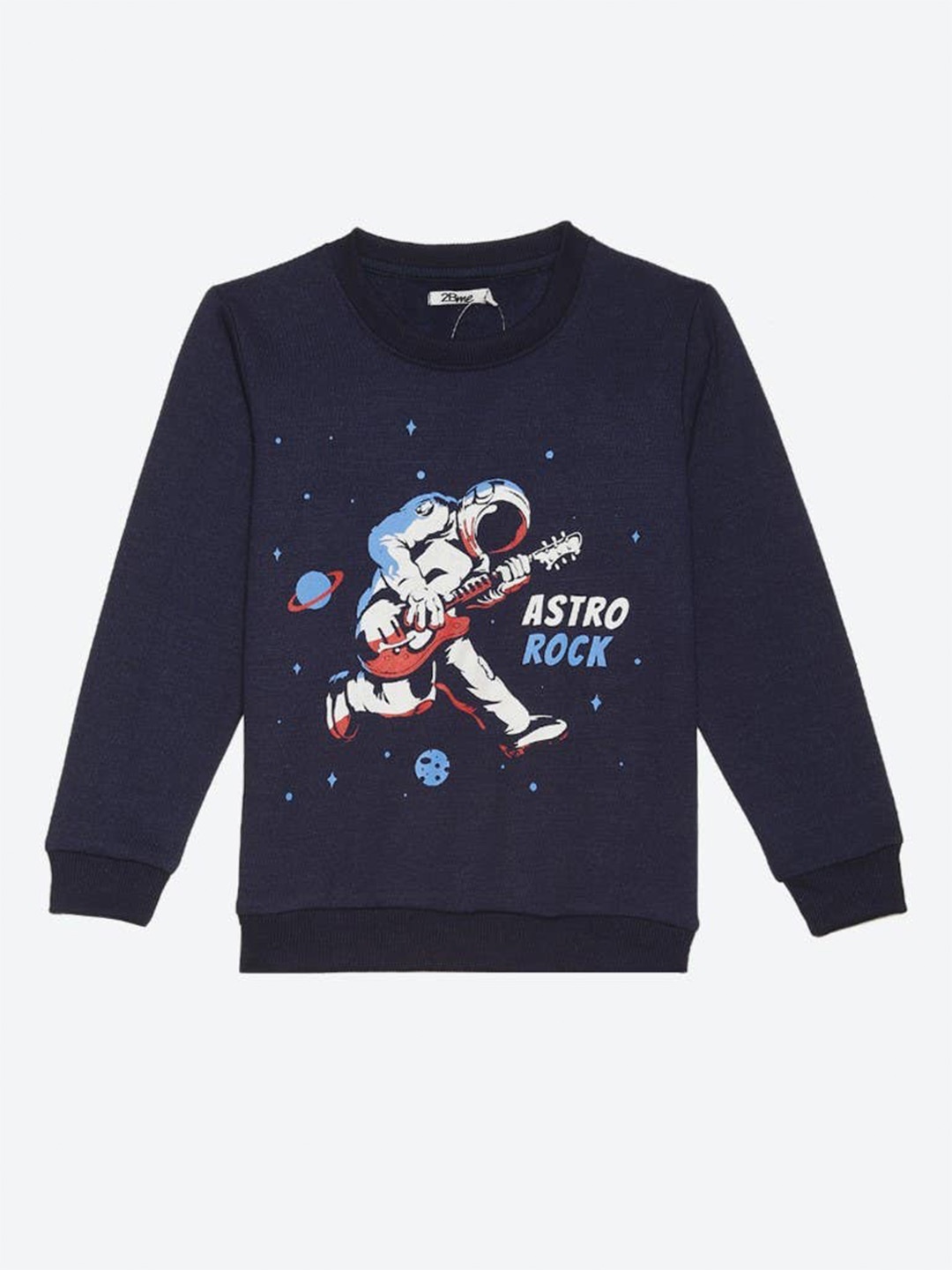 

2Bme Boys Printed Pullover Sweatshirt, Navy blue