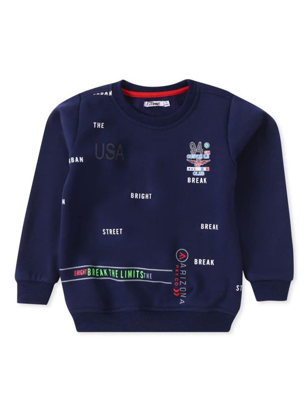 

2Bme Boys Printed Pullover Sweatshirt, Blue