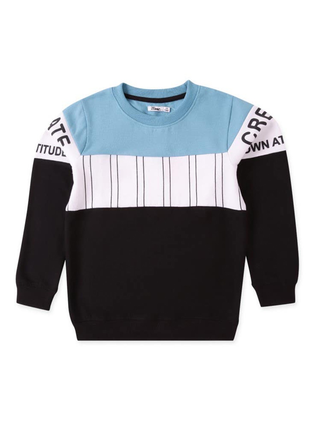

2Bme Boys Printed Cotton Pullover Sweatshirt, Black