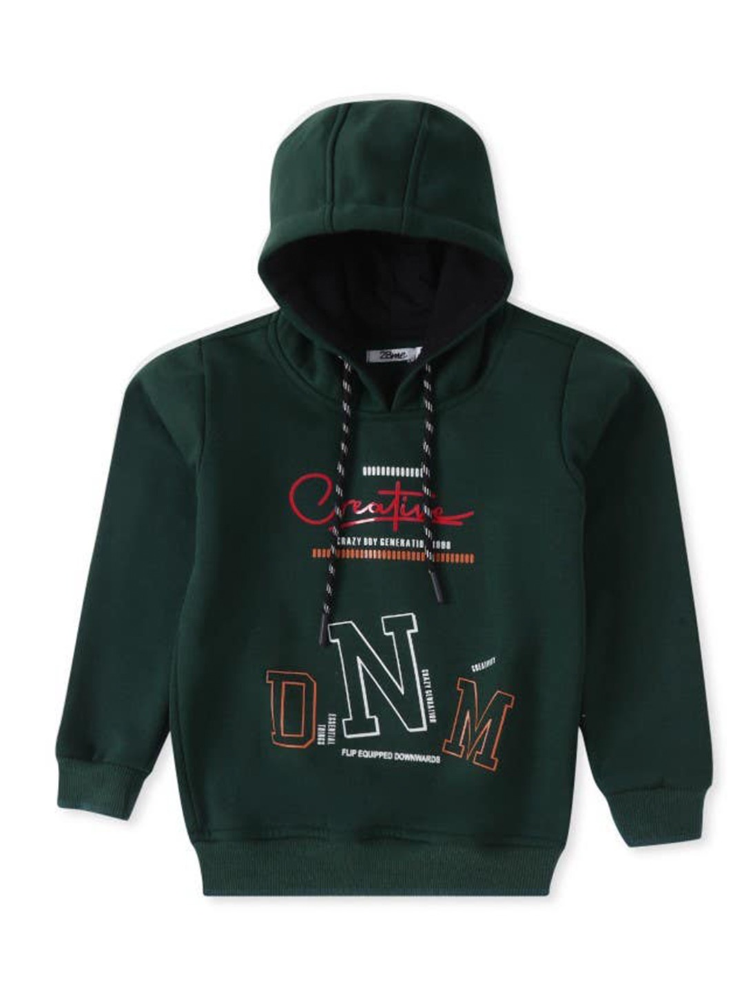 

2Bme Boys Printed Hooded Pullover Sweatshirt, Green