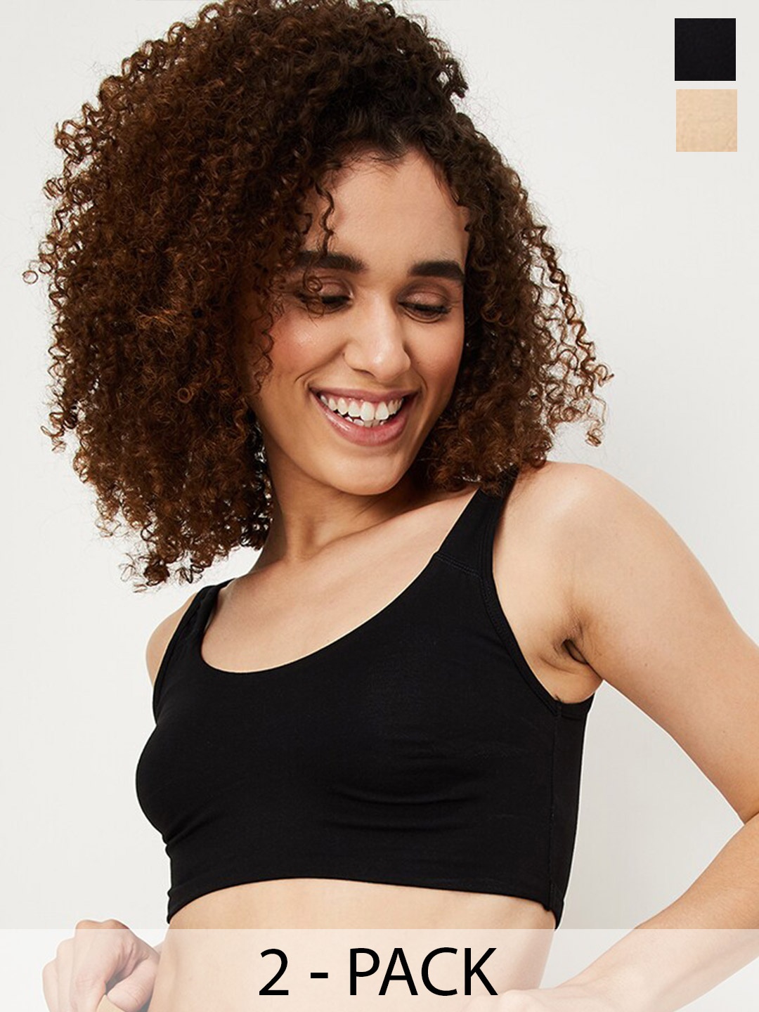 

max Pack Of 2 Full Coverage Lightly Padded Everyday Bra With All Day Comfort, Black