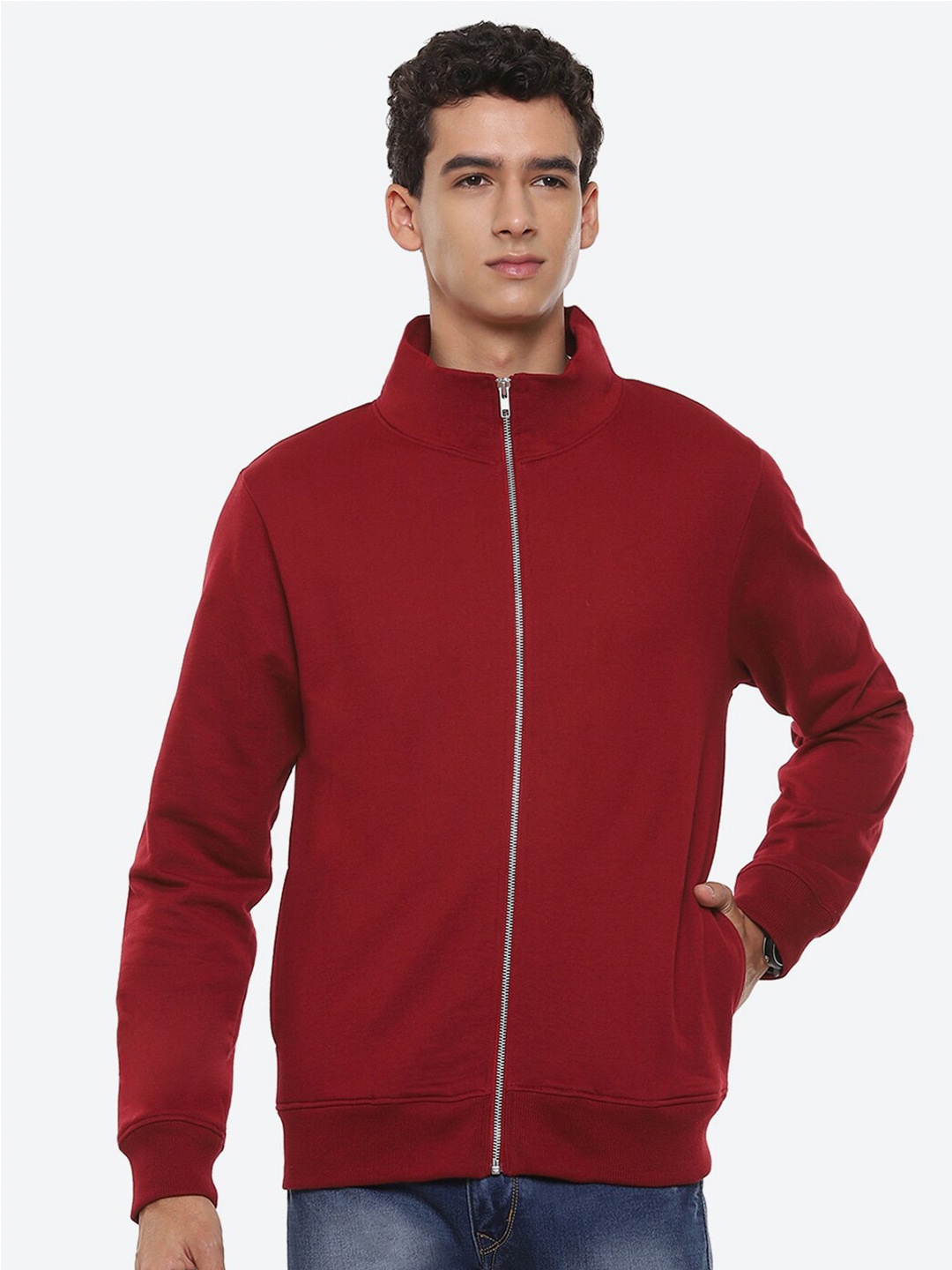 

2Bme High Neck Cotton Sweatshirt, Purple