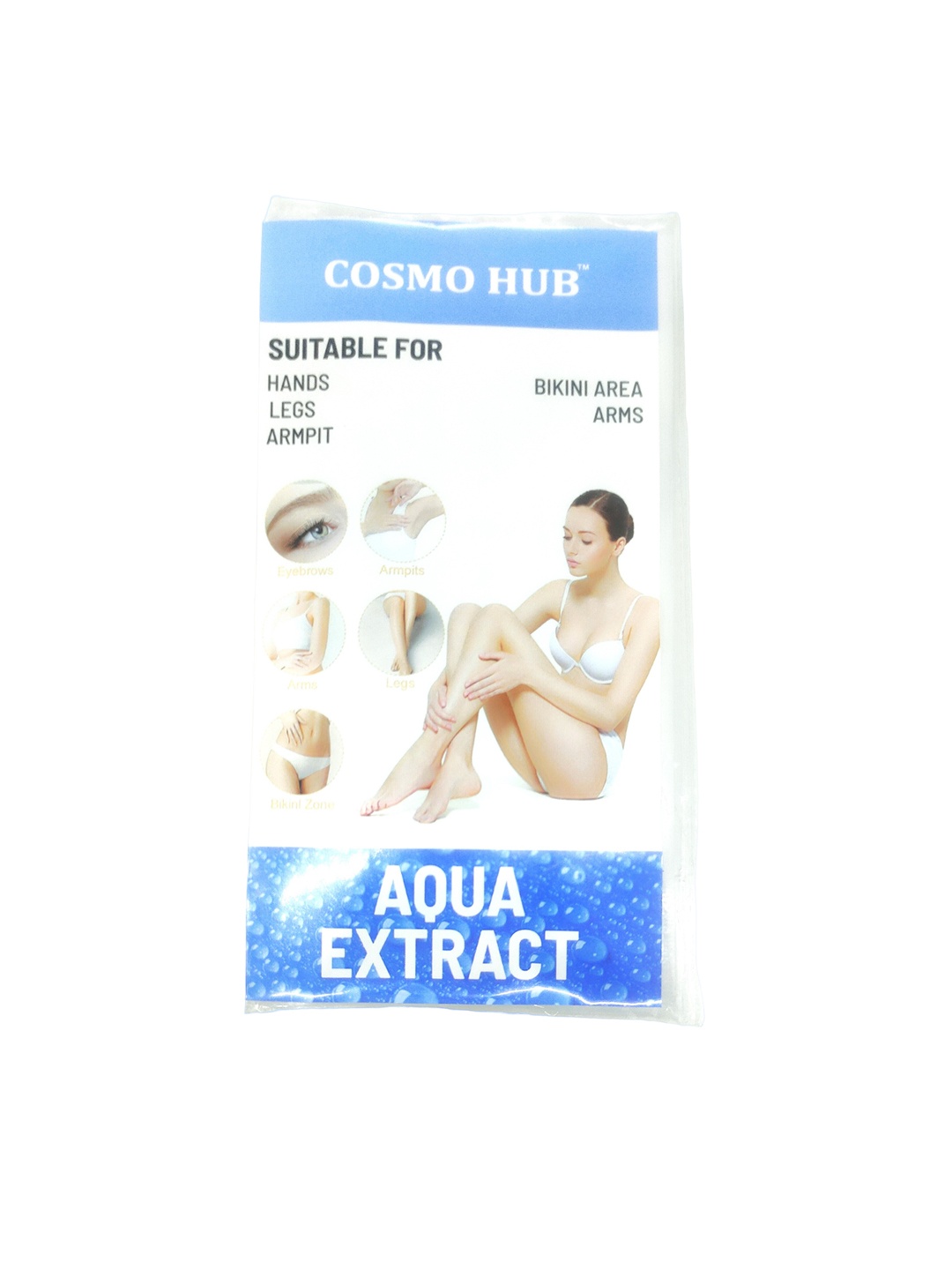 

COSMO HUB Aqua Face Wax Strips - 20 Strips, White