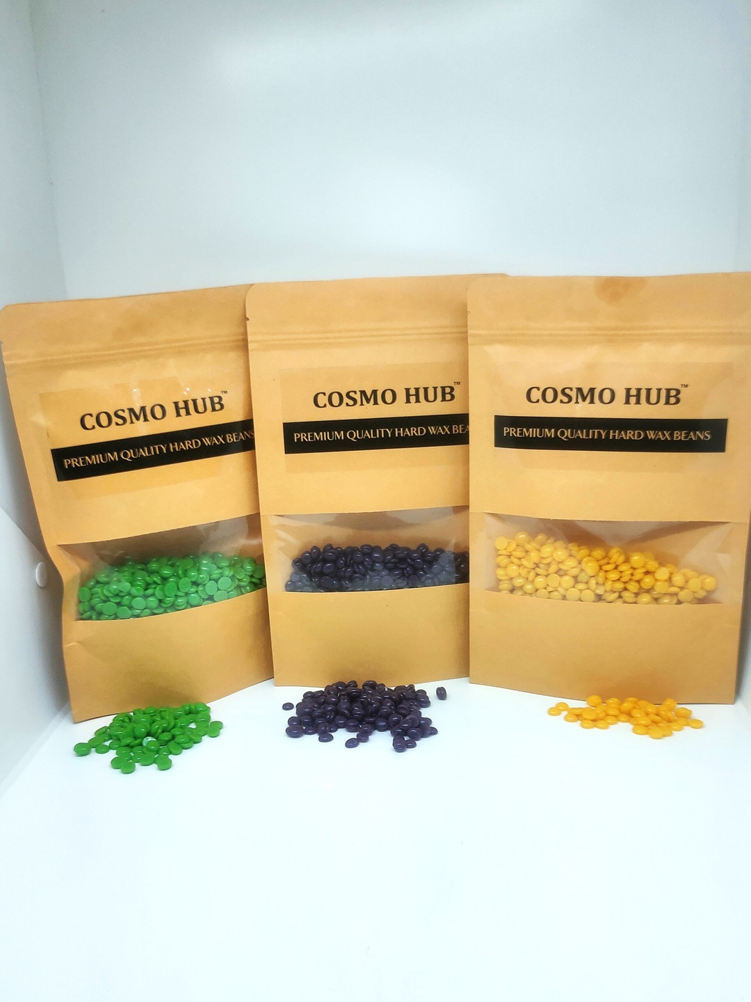 

COSMO HUB Premium Hard Wax Beans - 100g, Camel brown