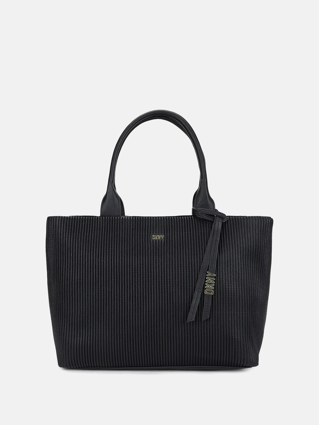 

DKNY Textured PU Handheld Bag, Black