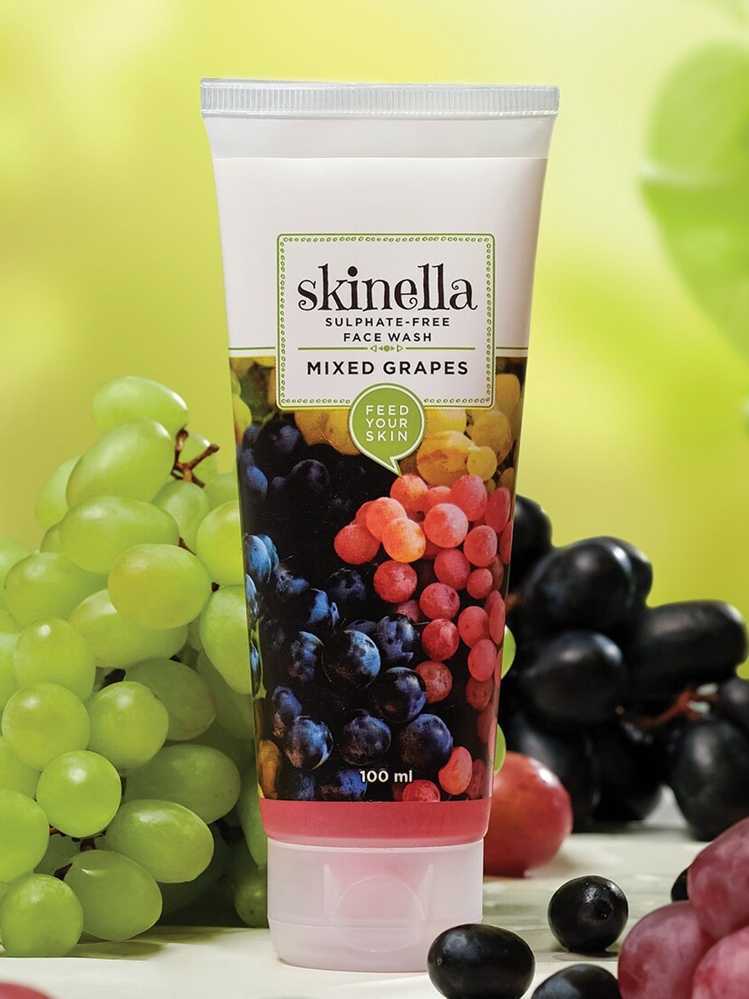 

skinella Sulphate Free Face Wash With Mixed Grapes - 100ml, Red