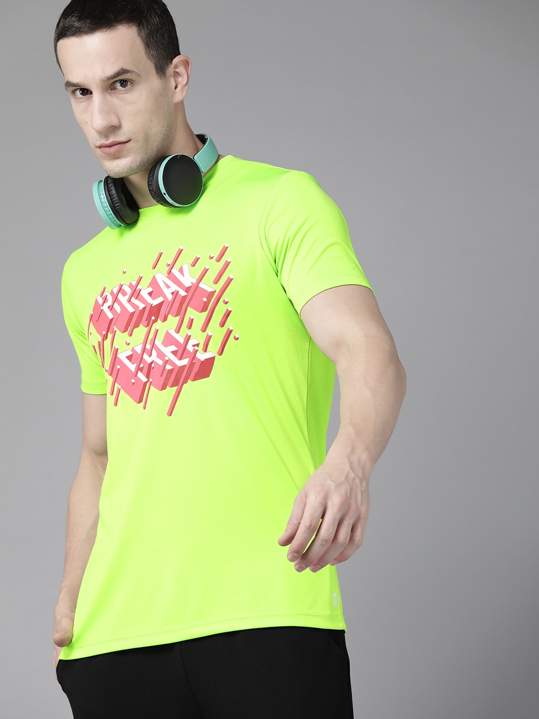 

PROWL by Tiger Shroff Men Typography Printed T-shirt, Fluorescent green
