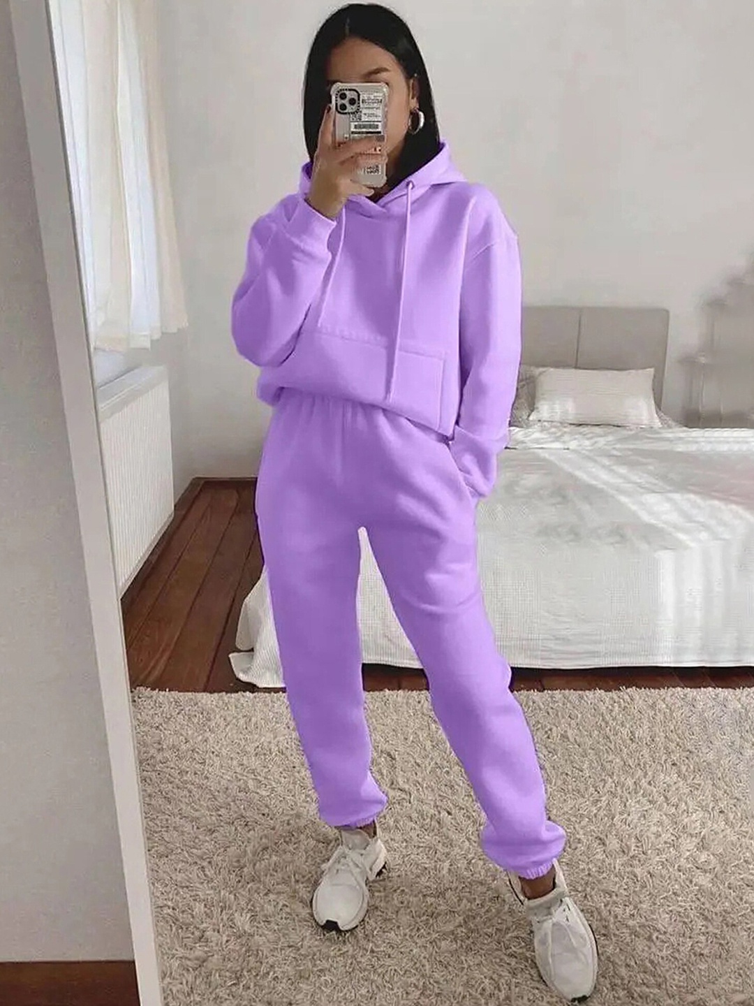 

LULU & SKY Hooded Long Sleeves Sweatshirt & Joggers, Purple