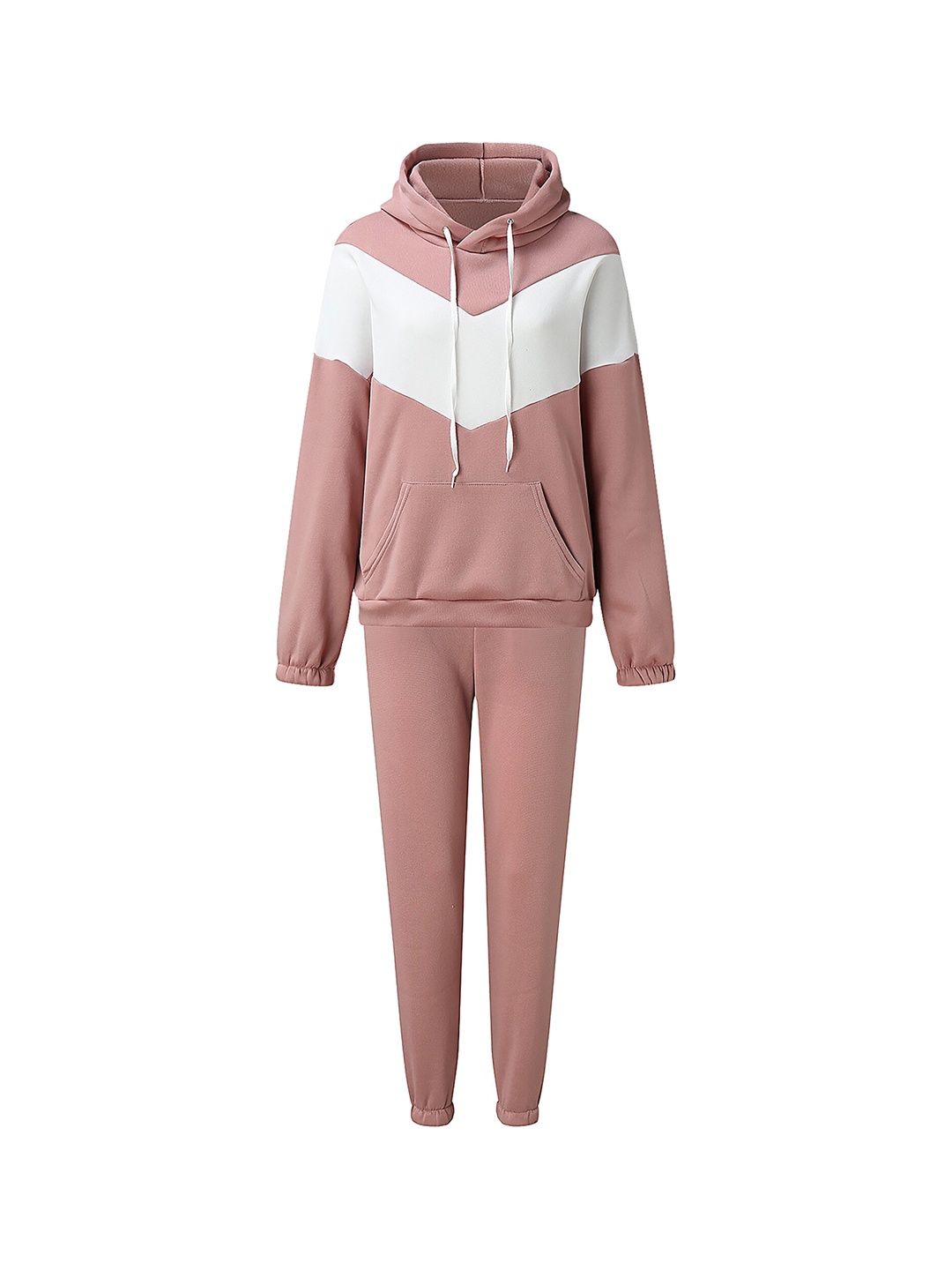 

LULU & SKY Printed Hooded Neck Hoodie & Flared Joggers, Pink