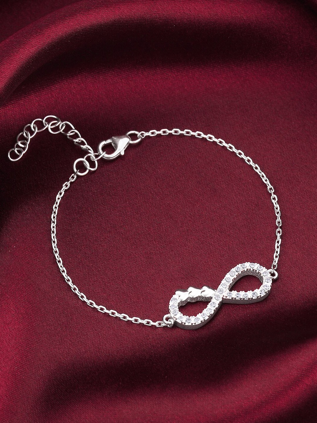 

GIVA 925 Sterling Silver Rhodium-Plated Charm Bracelet