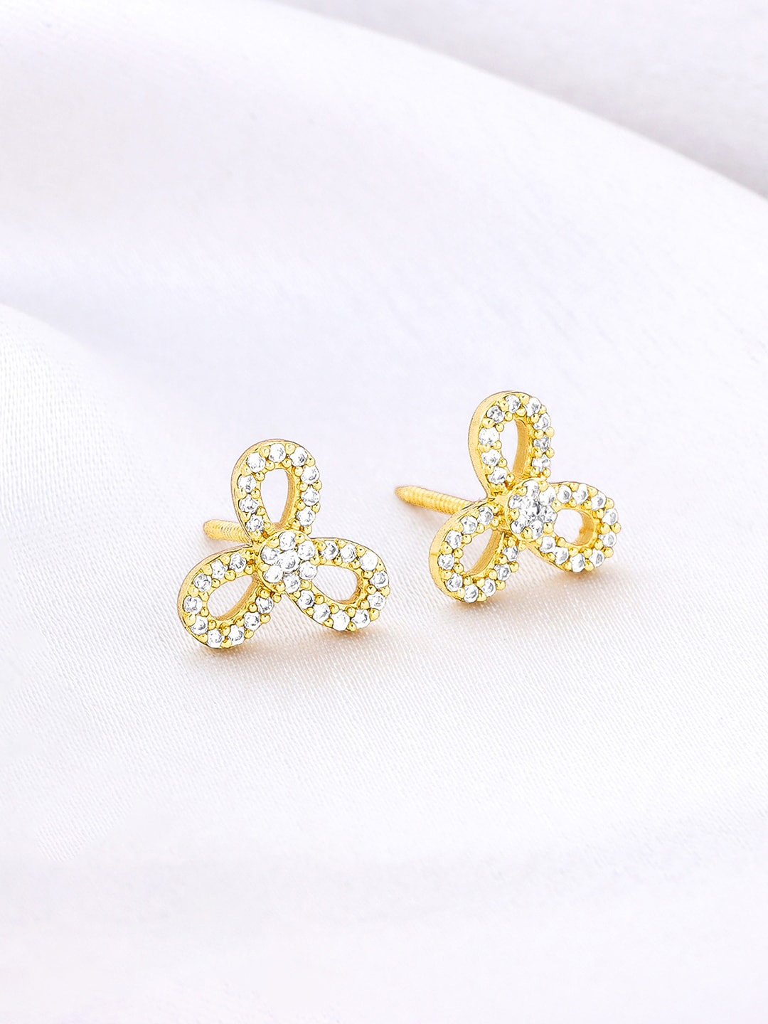 

GIVA 925 Sterling Silver Gold-Plated Zircon Studded Contemporary Studs