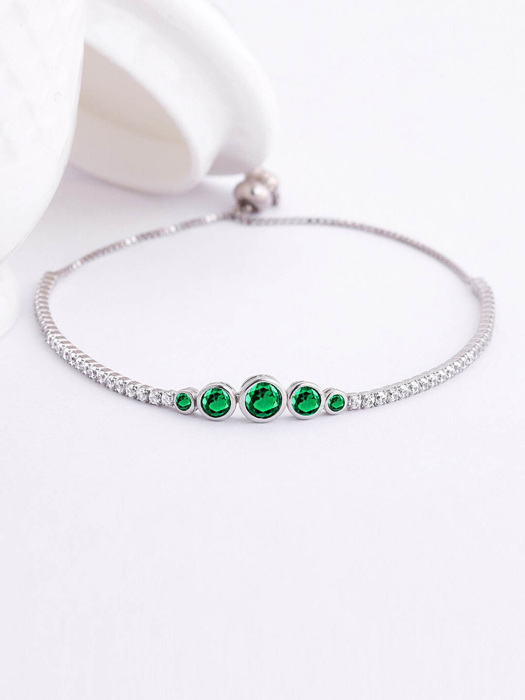 

GIVA Rhodium-Plated Sterling Silver Wraparound Bracelet