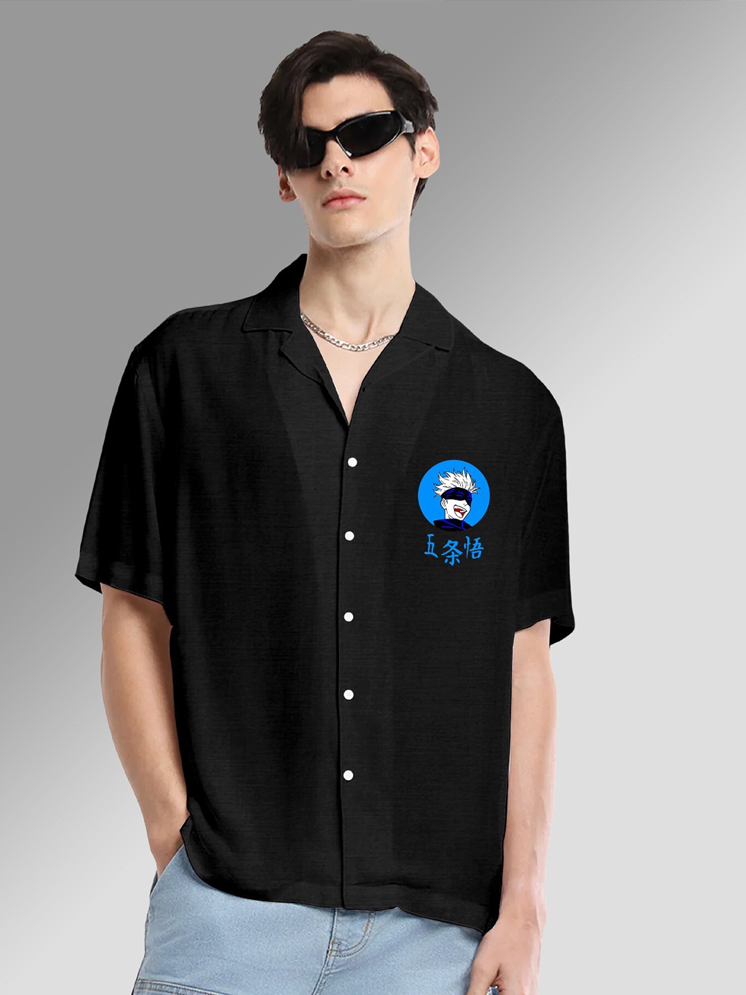 

FTX Standard Printed Casual Shirt, Black