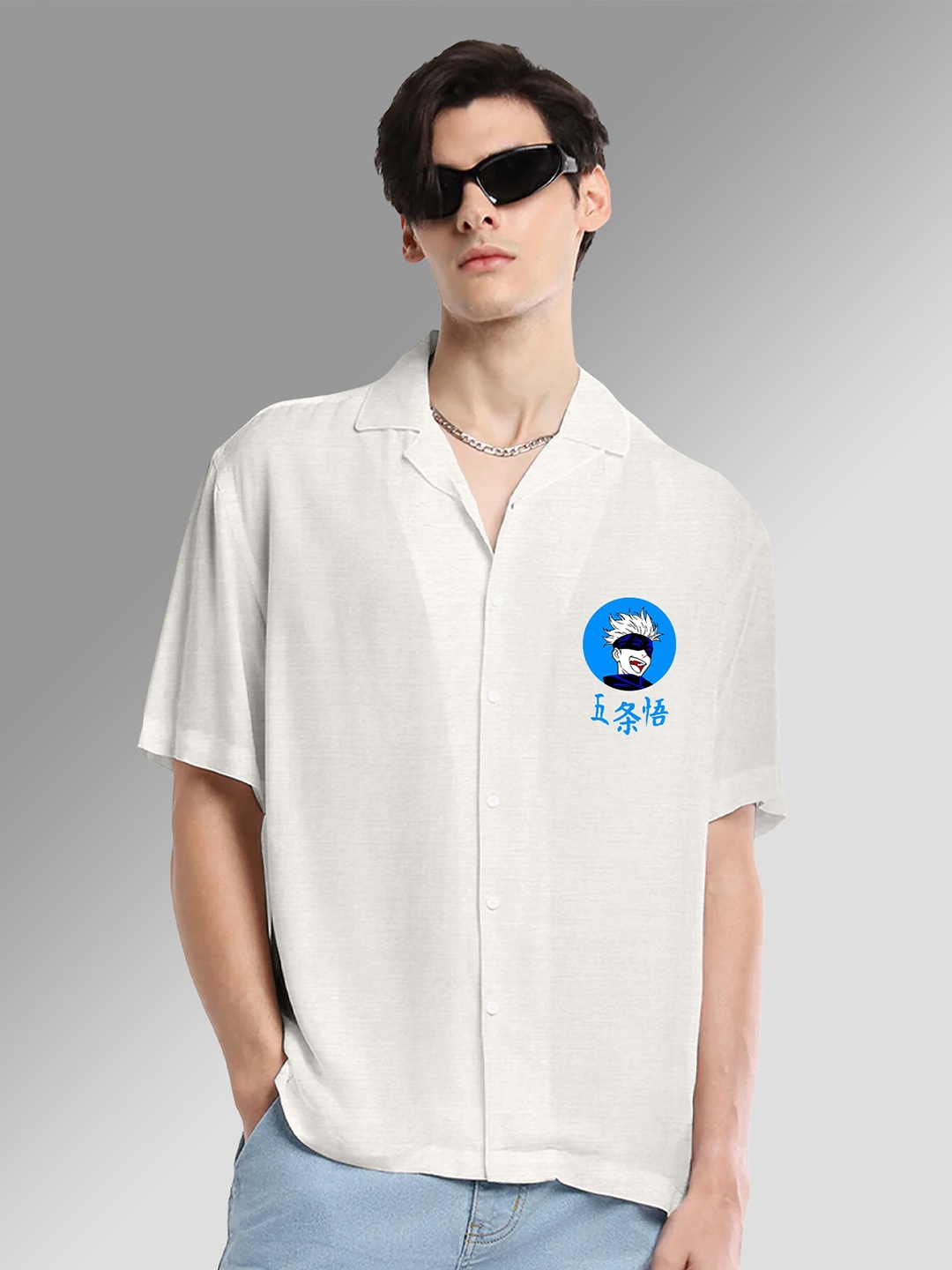 

FTX Standard Printed Casual Shirt, White