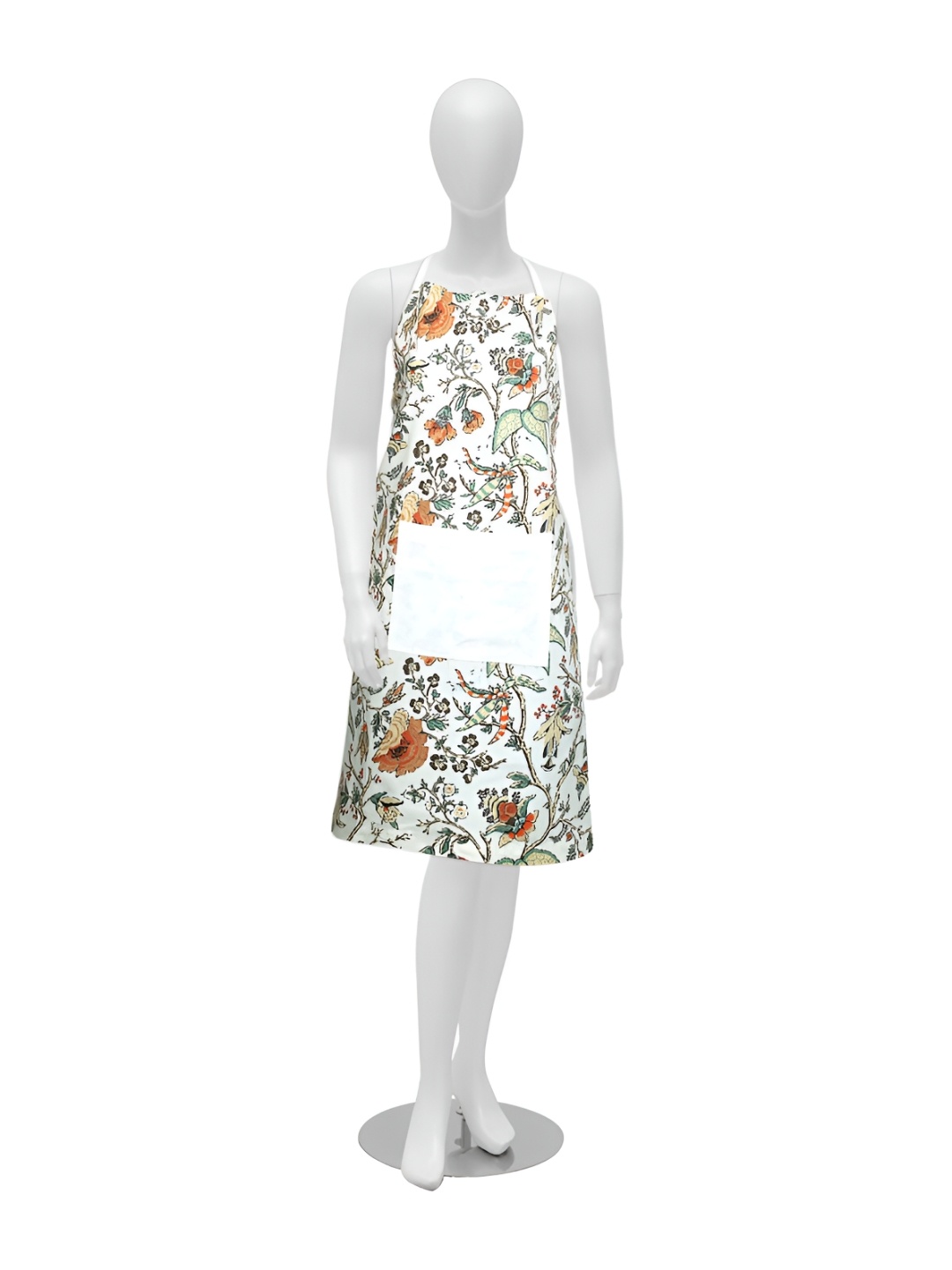 

Texstylers White & Brown Floral Printed Cotton Kitchen Apron