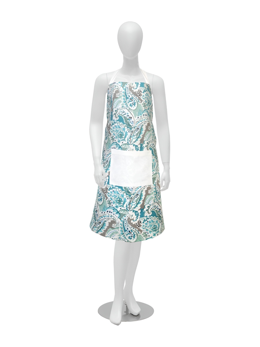 

Texstylers Blue Printed Cotton Kitchen Apron