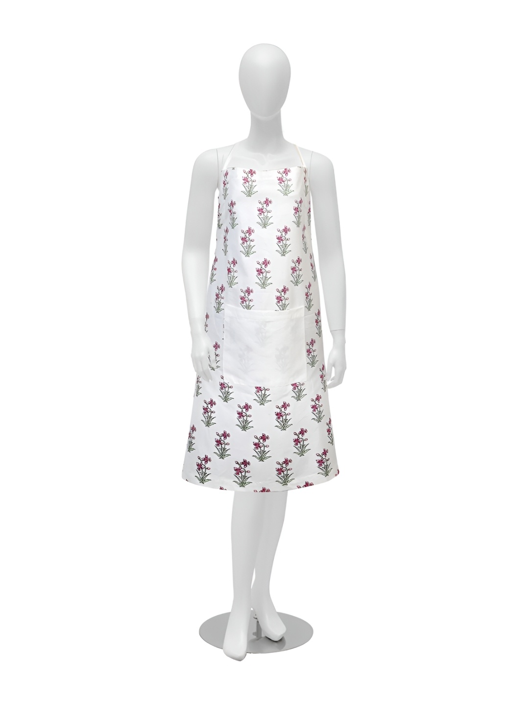

Texstylers Pink & White Floral Printed Cotton Kitchen Apron