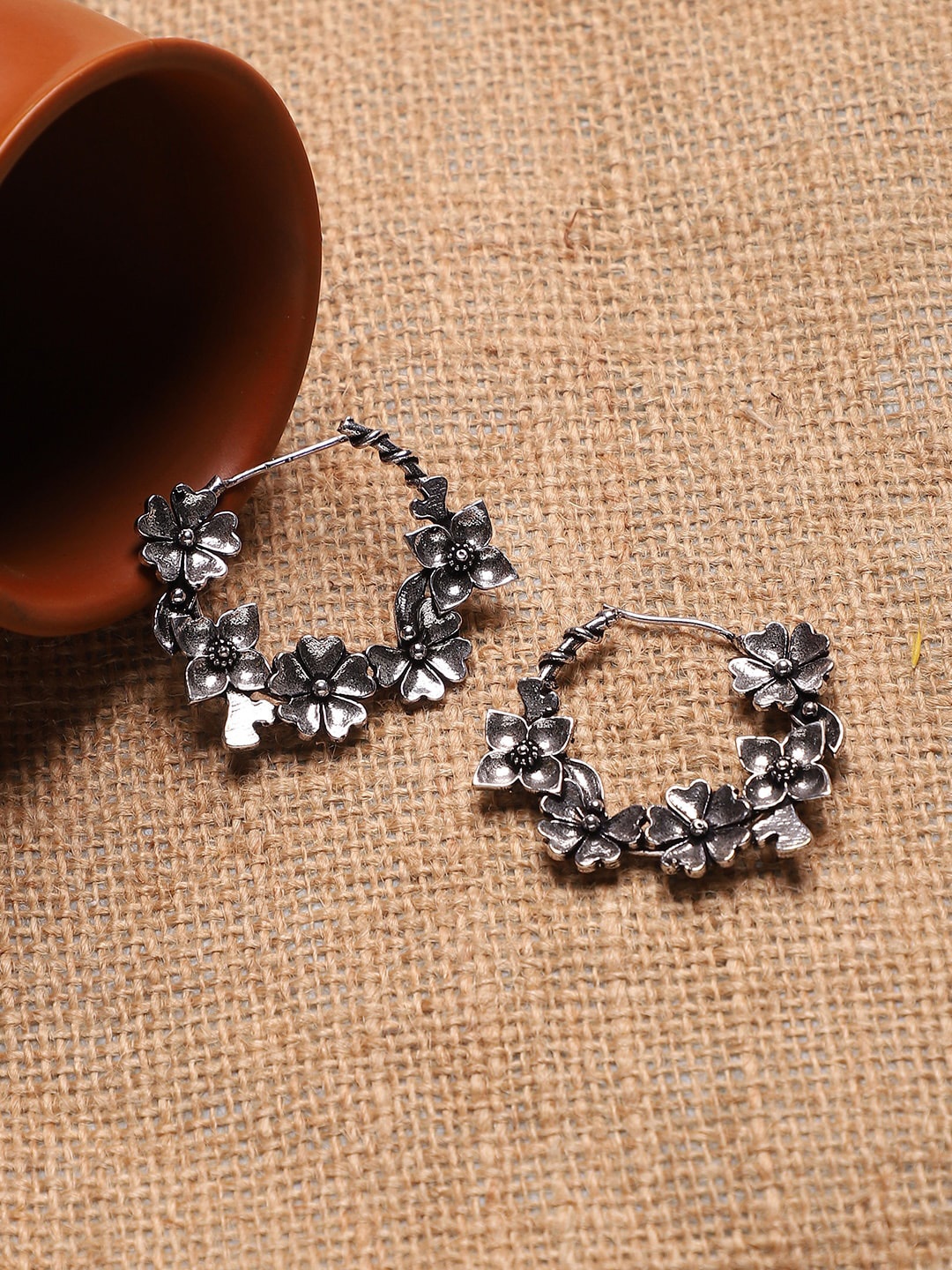 

Sangria Silver Plated Hoop Earrings