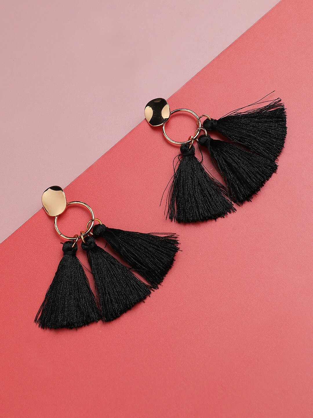 

Sangria Gold Plated Tasselled Drop Earrings