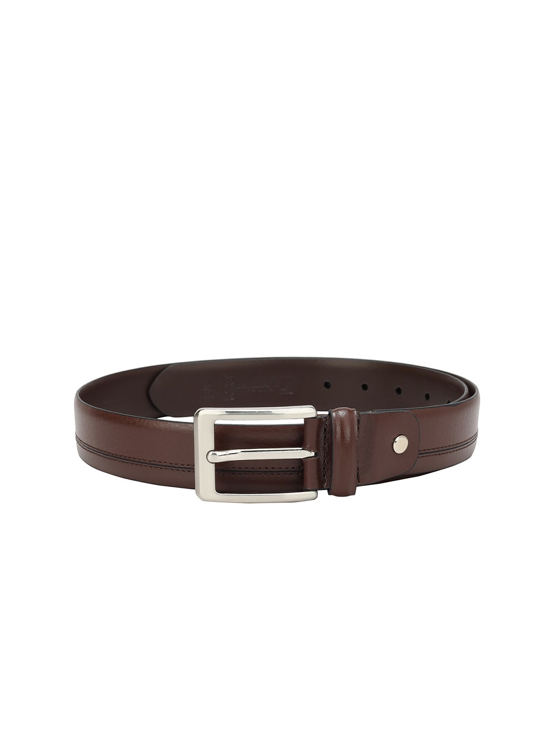 

Da Milano Men Textured Leather Belt, Brown